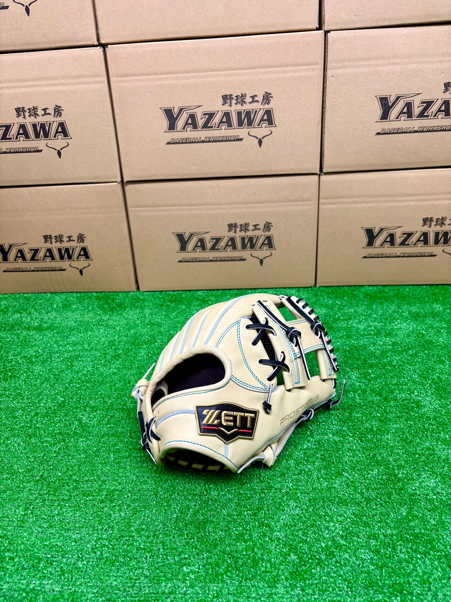 ZETT　限定硬式内野手用グラブ　BPROG765SG（LH）ブラック×パステルブラウン／パステルブラウン×ブラック