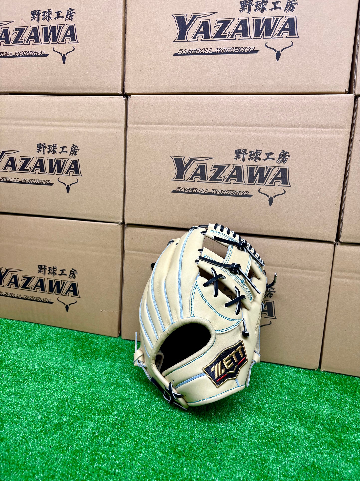 ZETT　限定硬式内野手用グラブ　BPROG765SG（LH）ブラック×パステルブラウン／パステルブラウン×ブラック