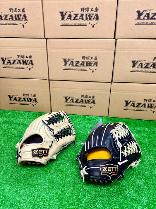 ZETT　限定硬式外野手用グラブ　BPROG770SG（LH）ブラック×パステルブラウン／パステルブラウン×ブラック