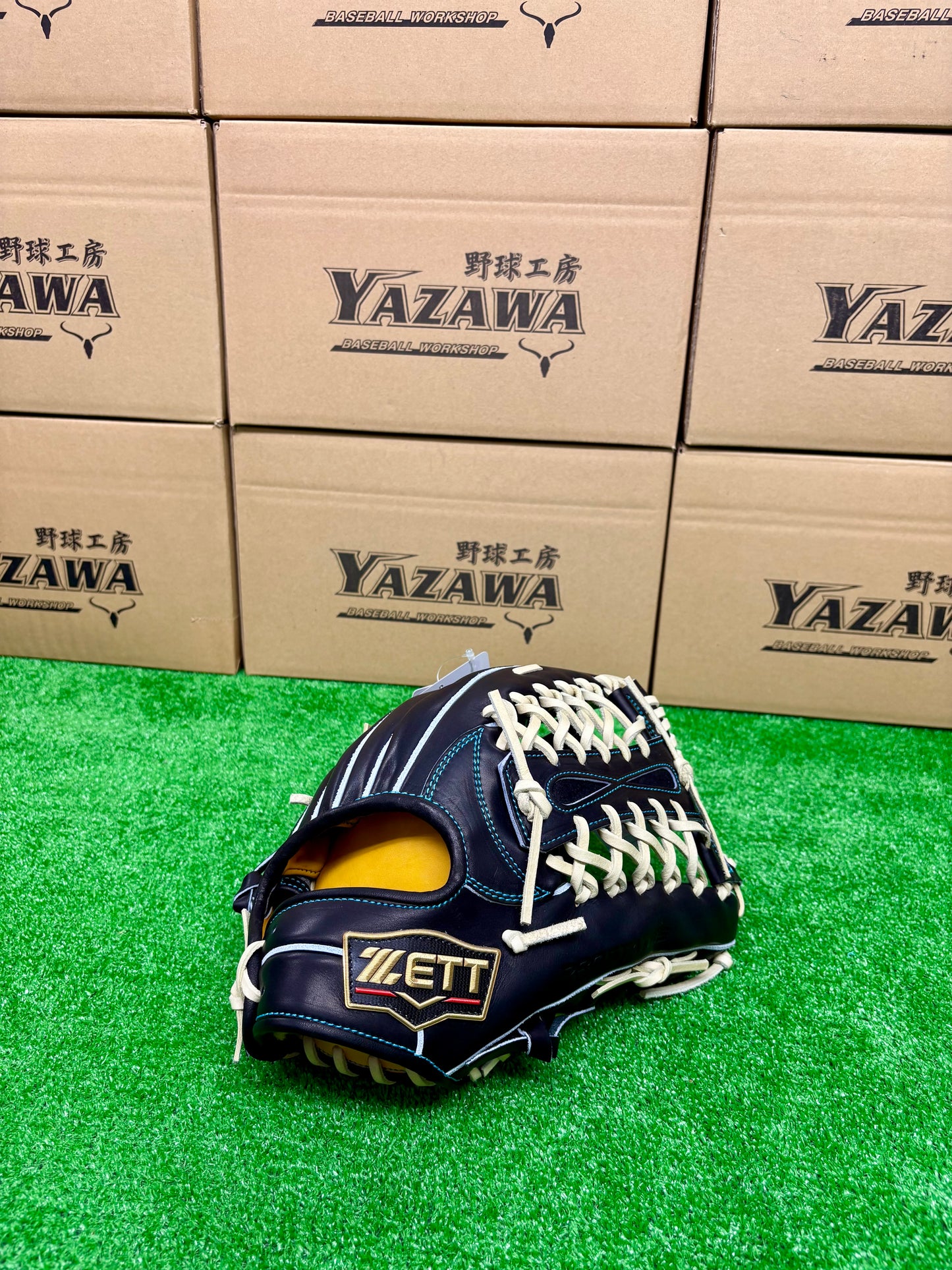 ZETT　限定硬式外野手用グラブ　BPROG770SG（LH）ブラック×パステルブラウン／パステルブラウン×ブラック
