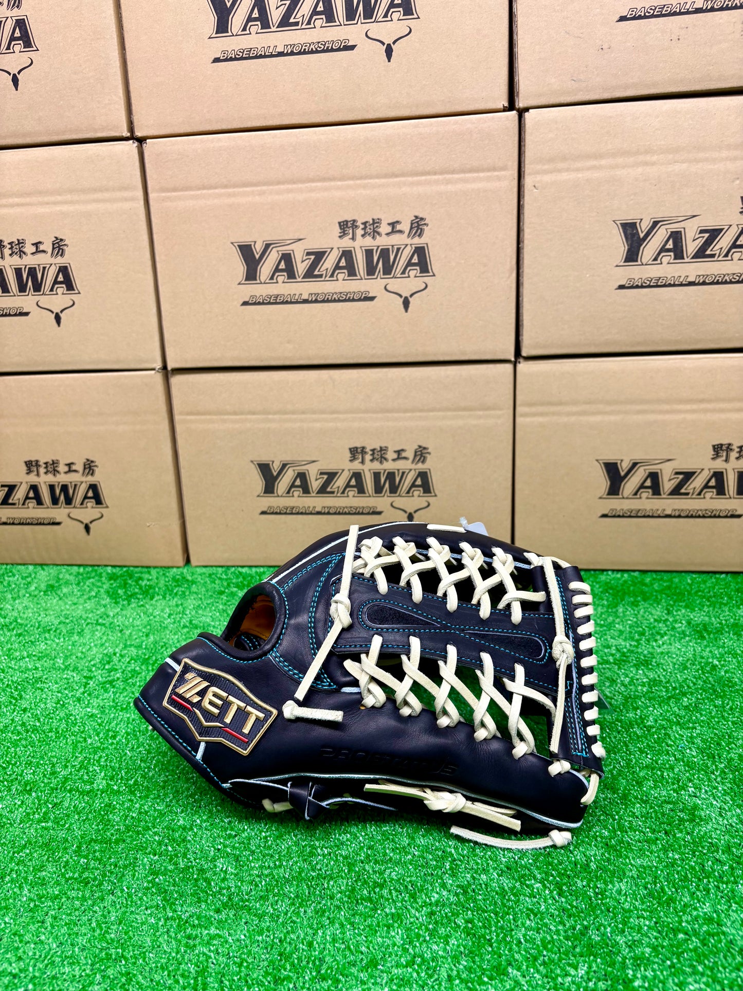 ZETT　限定硬式外野手用グラブ　BPROG770SG（LH）ブラック×パステルブラウン／パステルブラウン×ブラック