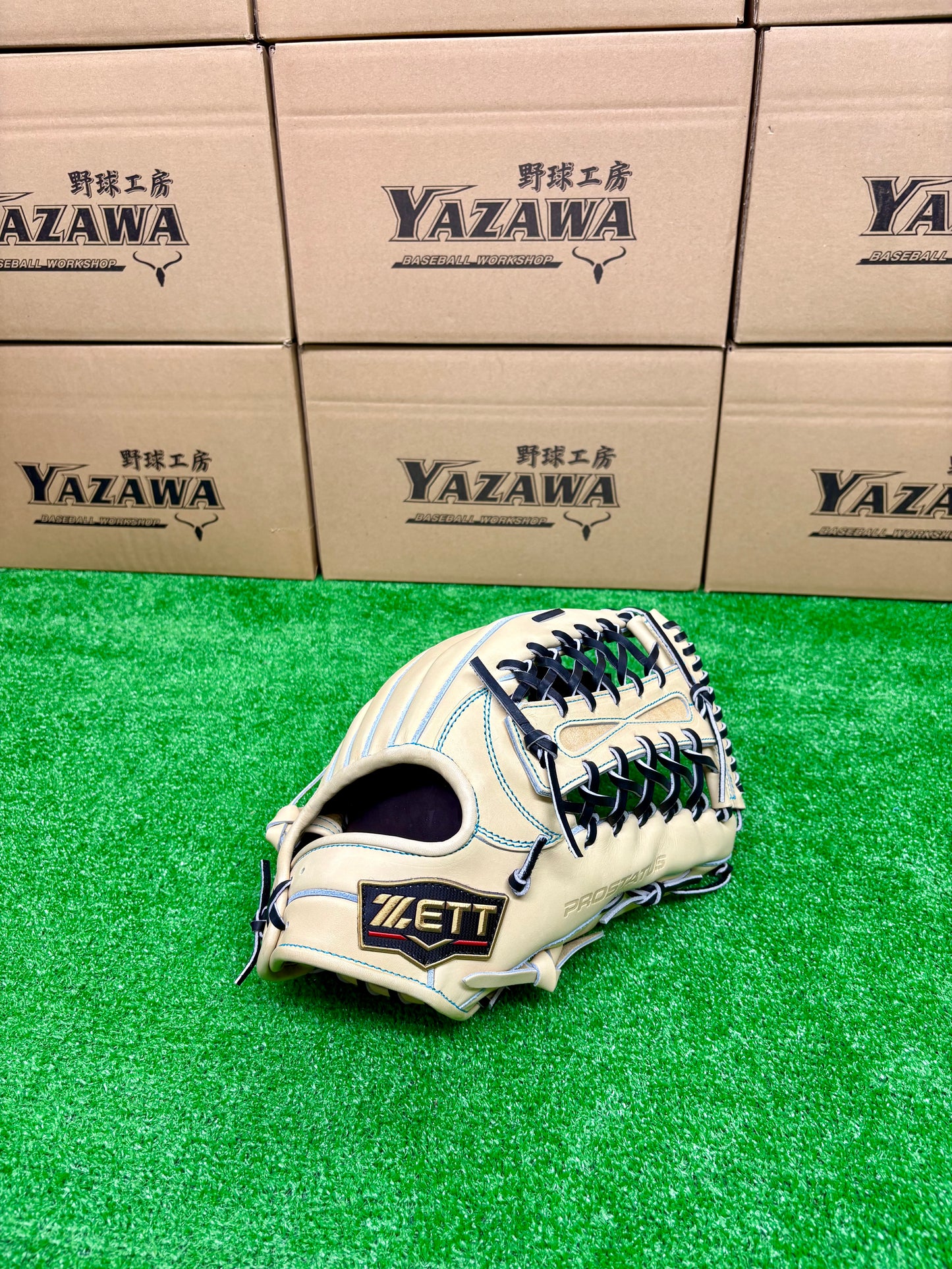 ZETT　限定硬式外野手用グラブ　BPROG770SG（LH）ブラック×パステルブラウン／パステルブラウン×ブラック