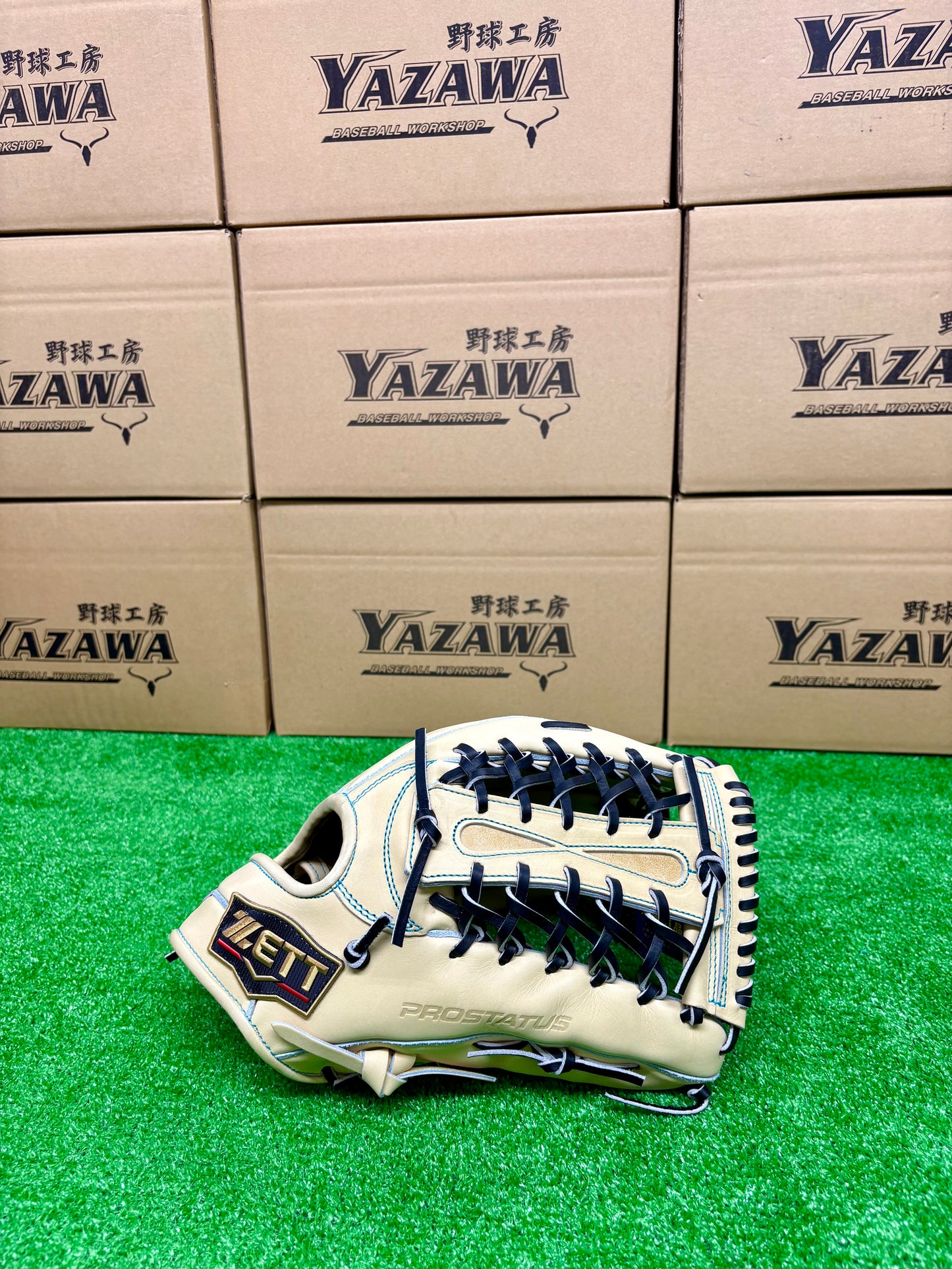 ZETT　限定硬式外野手用グラブ　BPROG770SG（LH）ブラック×パステルブラウン／パステルブラウン×ブラック