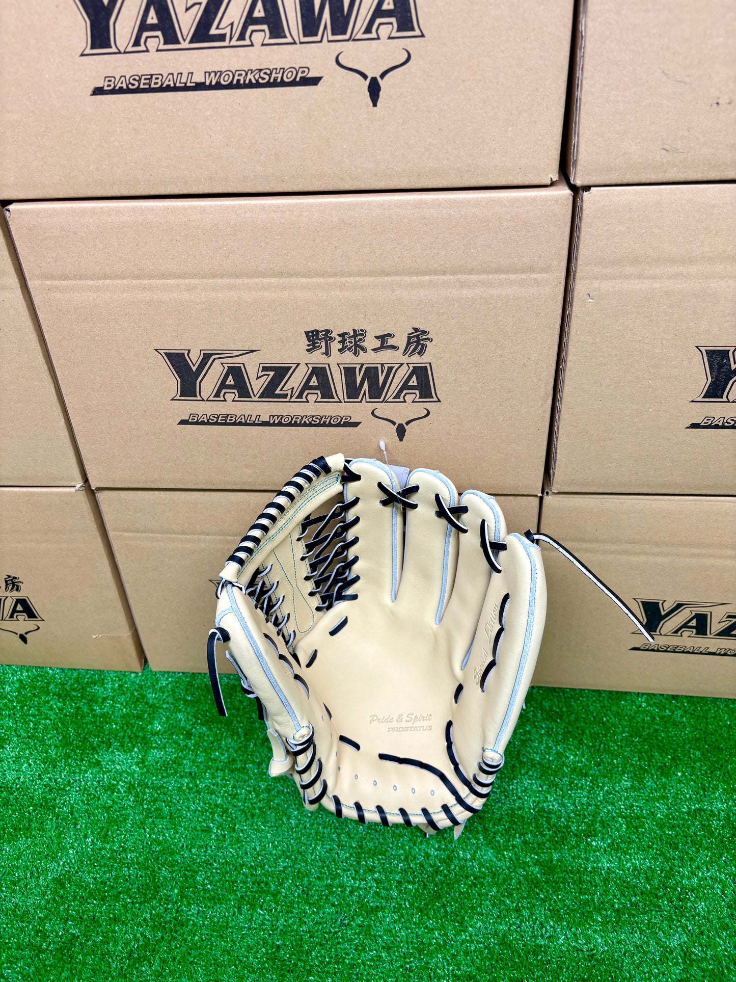 ZETT　限定硬式外野手用グラブ　BPROG770SG（LH）ブラック×パステルブラウン／パステルブラウン×ブラック