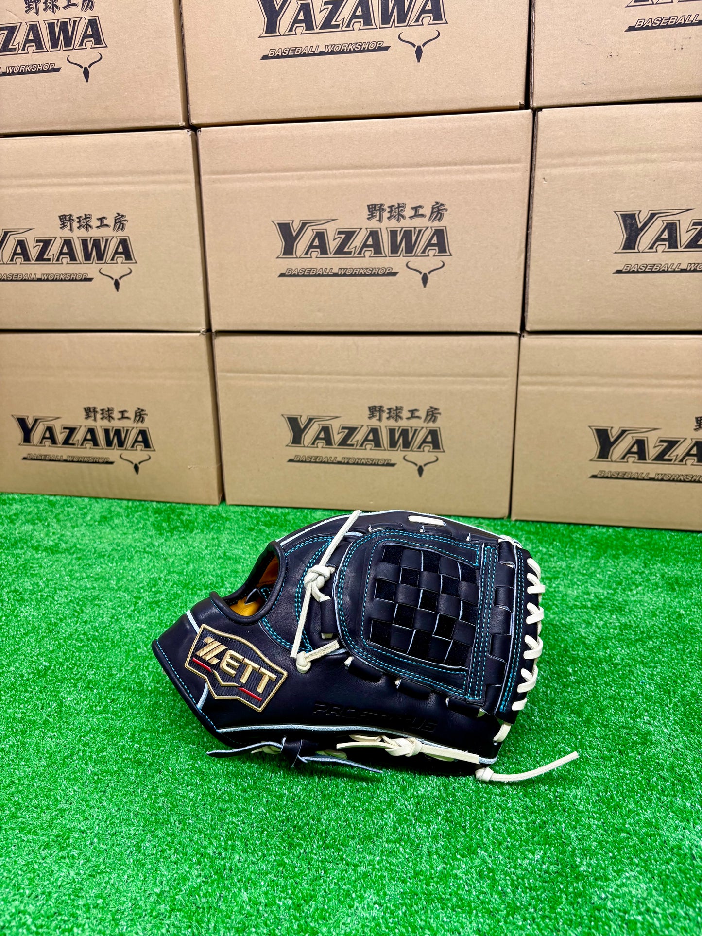 ZETT 限定硬式内野手用グラブ　BPROG564SG（LH）ブラック×パステルブラウン