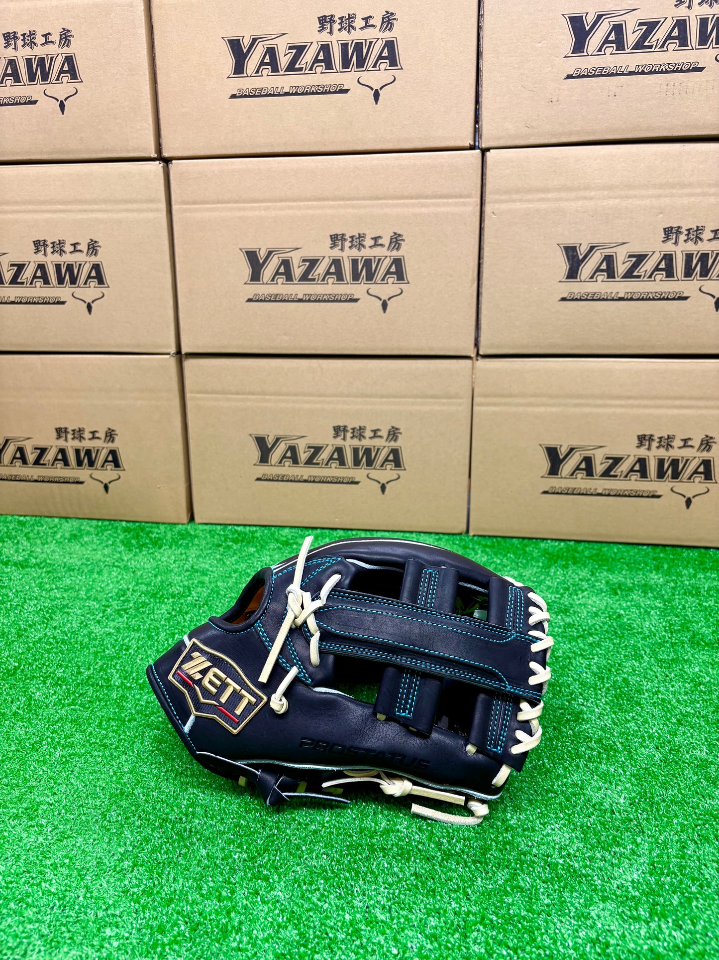 ZETT　限定硬式内野手用グラブ　BPROG185SG（LH）ブラック×パステルブラウン