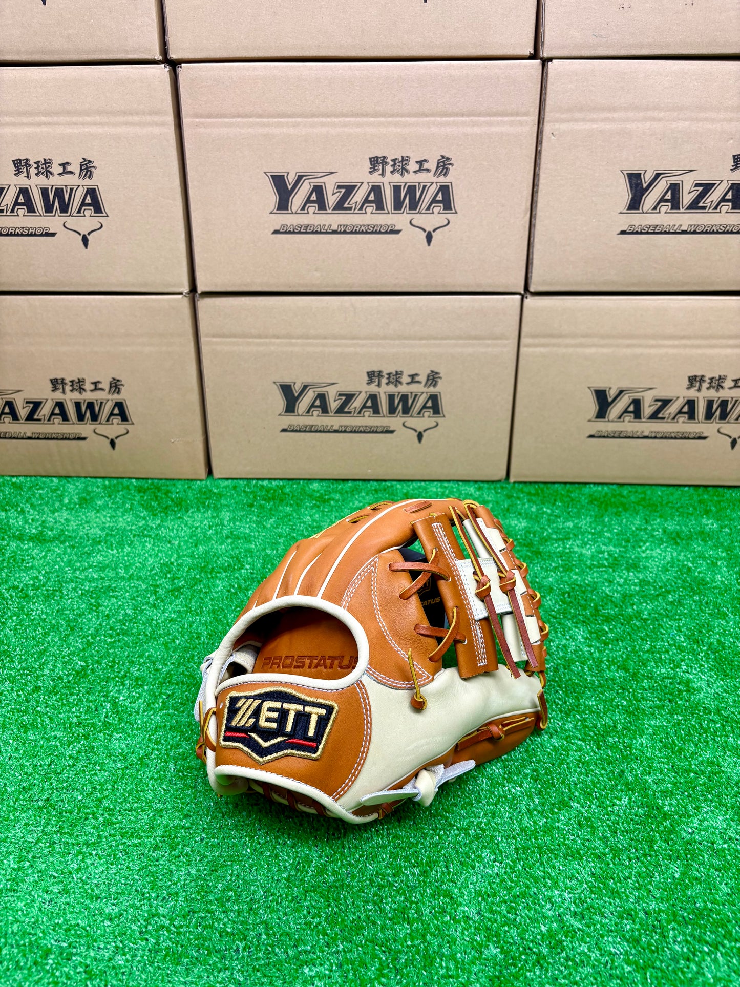 ZETT　限定軟式内野手　二塁手・遊撃手用グラブ 　BRGB32556F　ゴールドブラウン×パステルブラウン