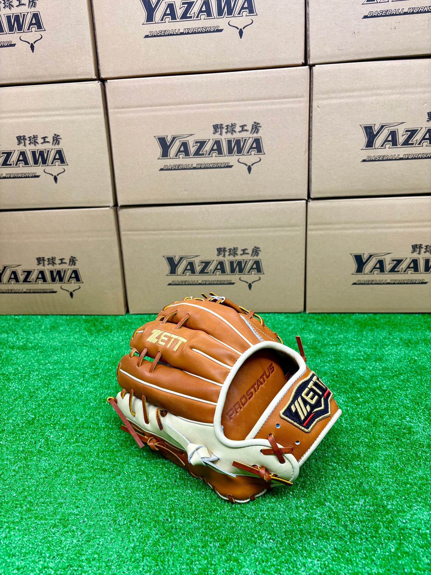 ZETT　限定軟式内野手　二塁手・遊撃手用グラブ 　BRGB32556F　ゴールドブラウン×パステルブラウン