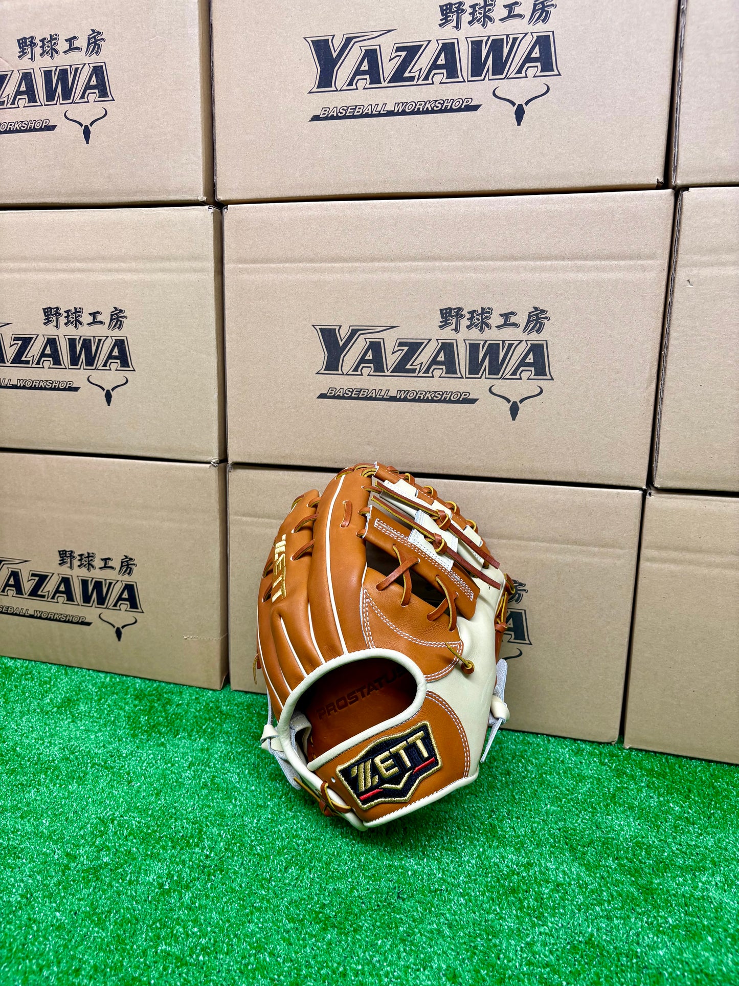 ZETT　限定軟式内野手　二塁手・遊撃手用グラブ 　BRGB32556F　ゴールドブラウン×パステルブラウン