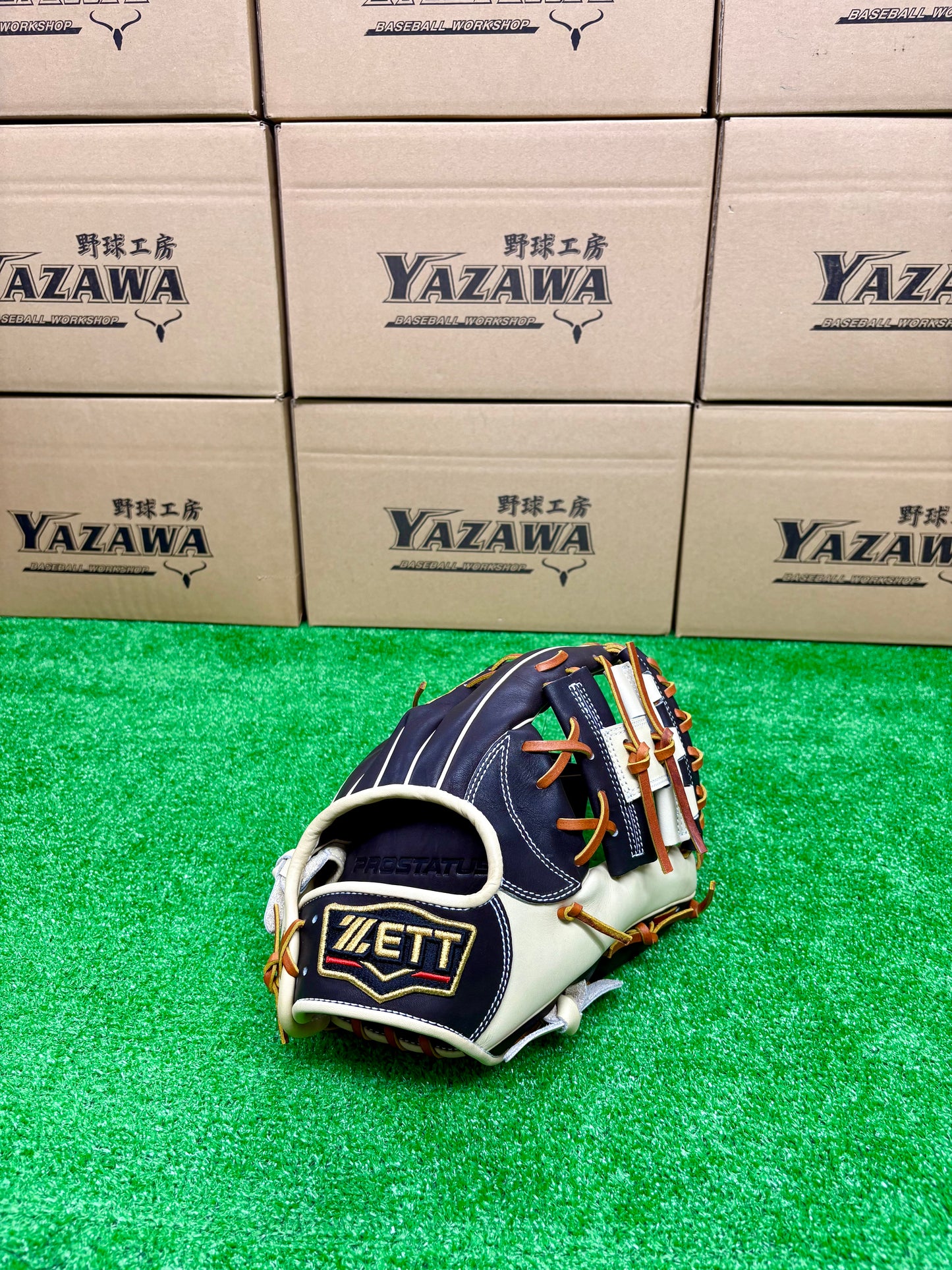ZETT　限定軟式内野手　二塁手・遊撃手用グラブ　BRGB32556F　ブラウン×パステルブラウン