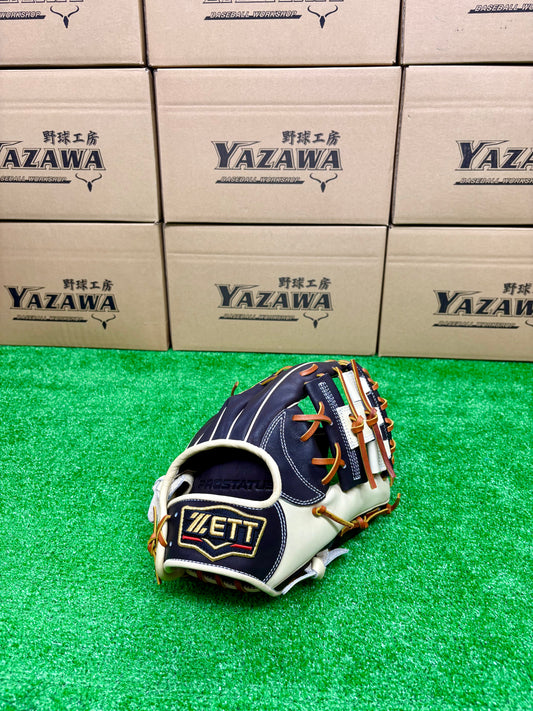 ZETT　限定軟式内野手　二塁手・遊撃手用グラブ　BRGB32556F　ブラウン×パステルブラウン