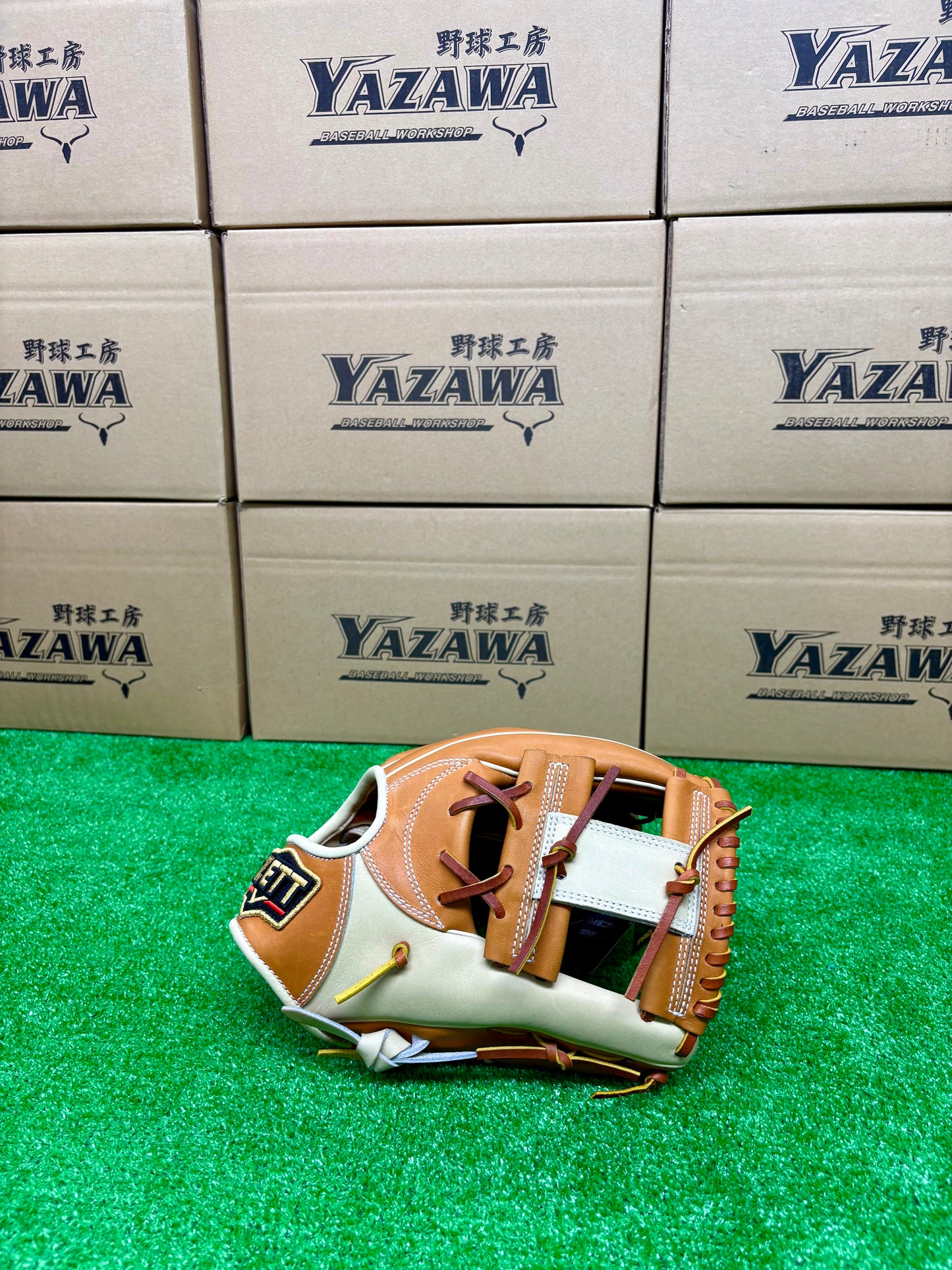 ZETT　限定軟式内野手　二塁手・遊撃手用グラブ　BRGB32576F　ゴールドブラウン×パステルブラウン