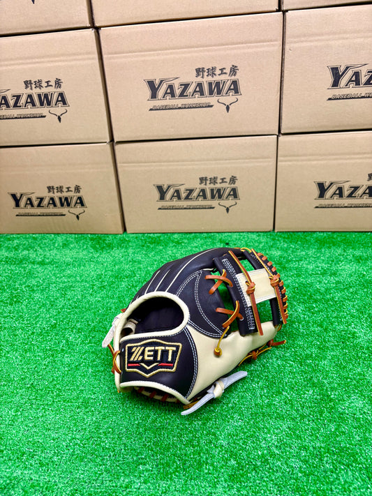 ZETT　限定軟式内野手　二塁手・遊撃手用グラブ　BRGB32576F　ブラウン×パステルブラウン