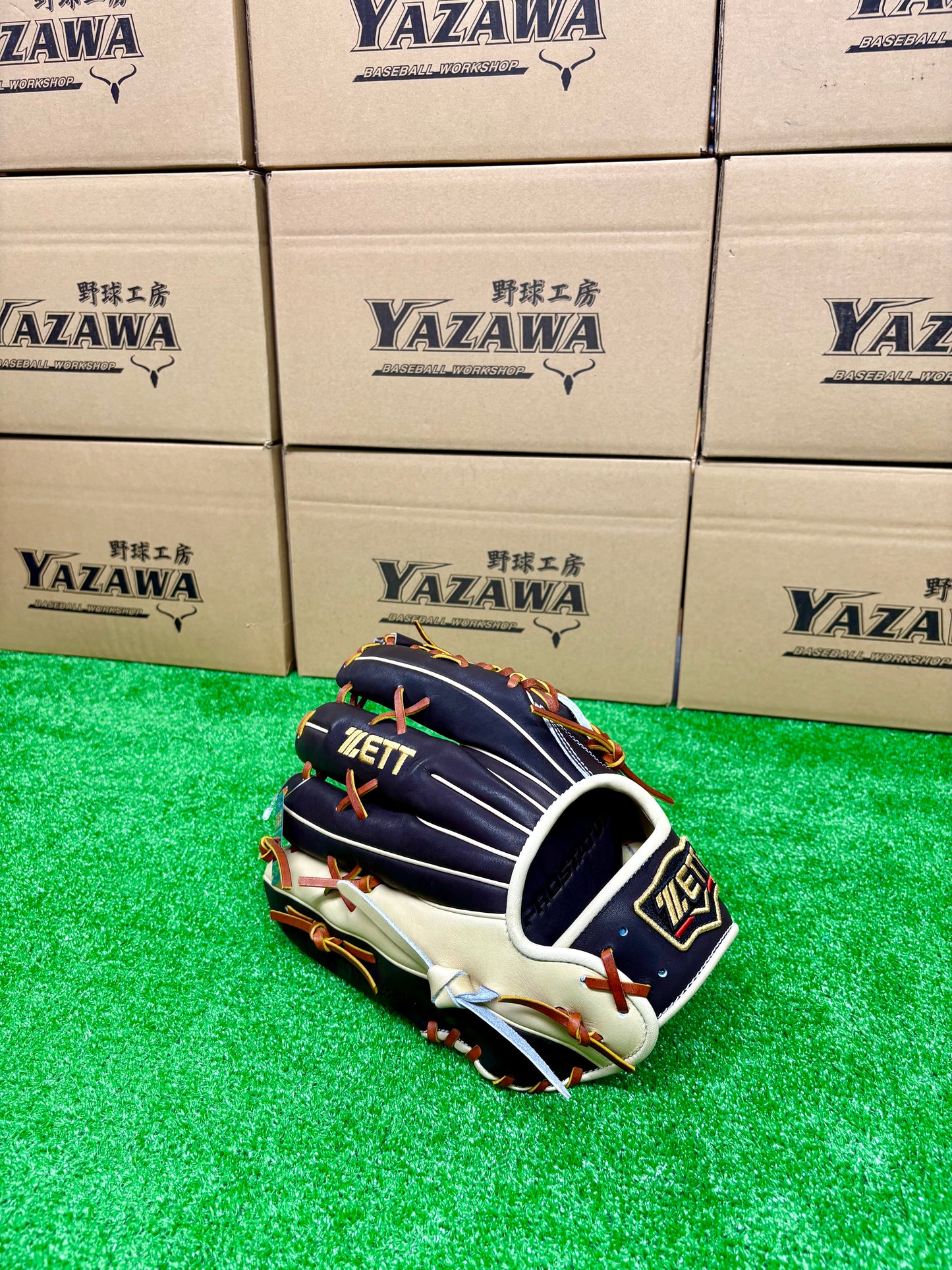 ZETT　限定軟式外野手用グラブ BRGB32577F ブラウン×パステルブラウン