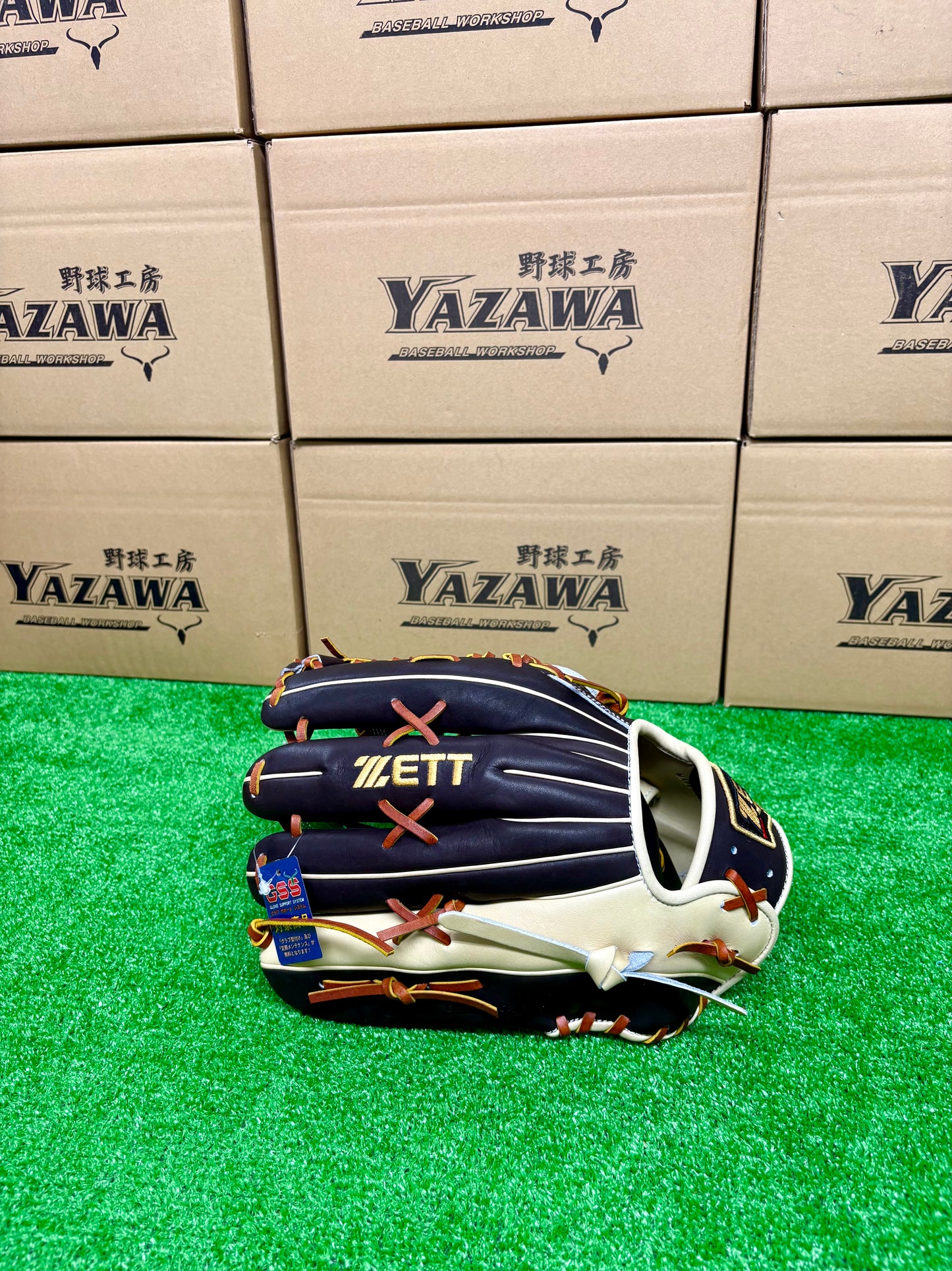 ZETT　限定軟式外野手用グラブ BRGB32577F ブラウン×パステルブラウン