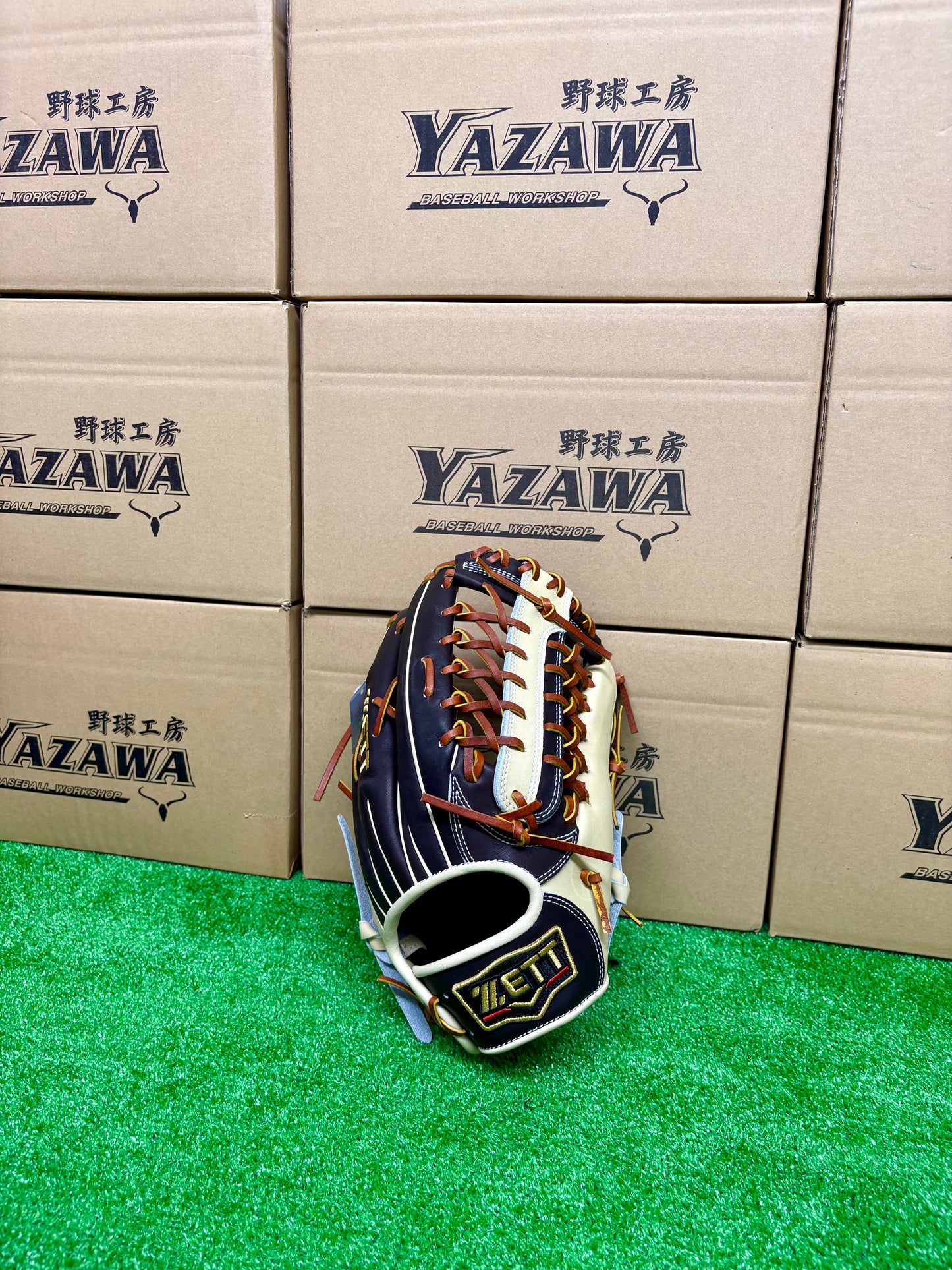 ZETT　限定軟式外野手用グラブ BRGB32577F ブラウン×パステルブラウン