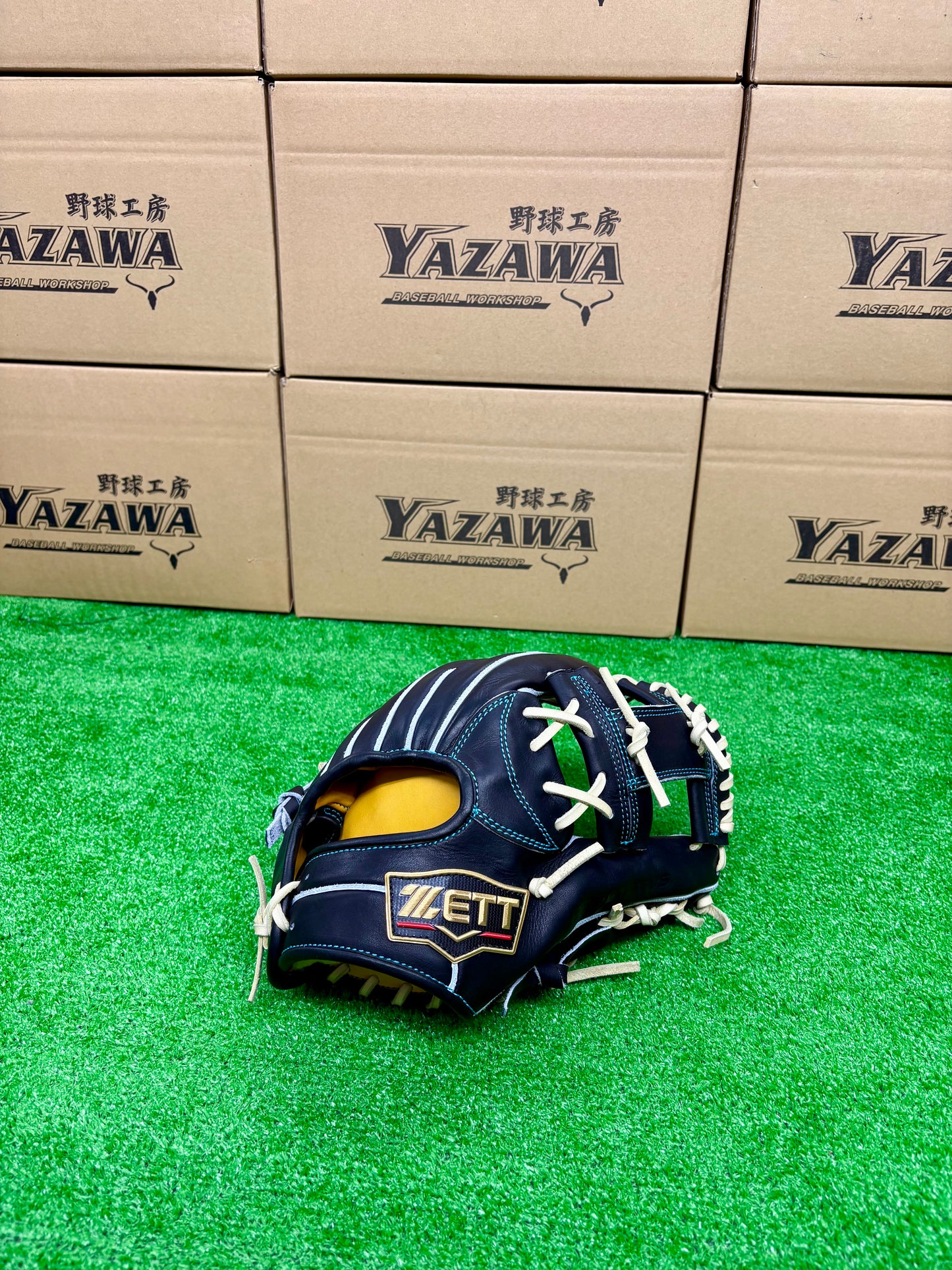 ZETT　限定硬式内野手用グラブ　BPROG765SG（LH）ブラック×パステルブラウン