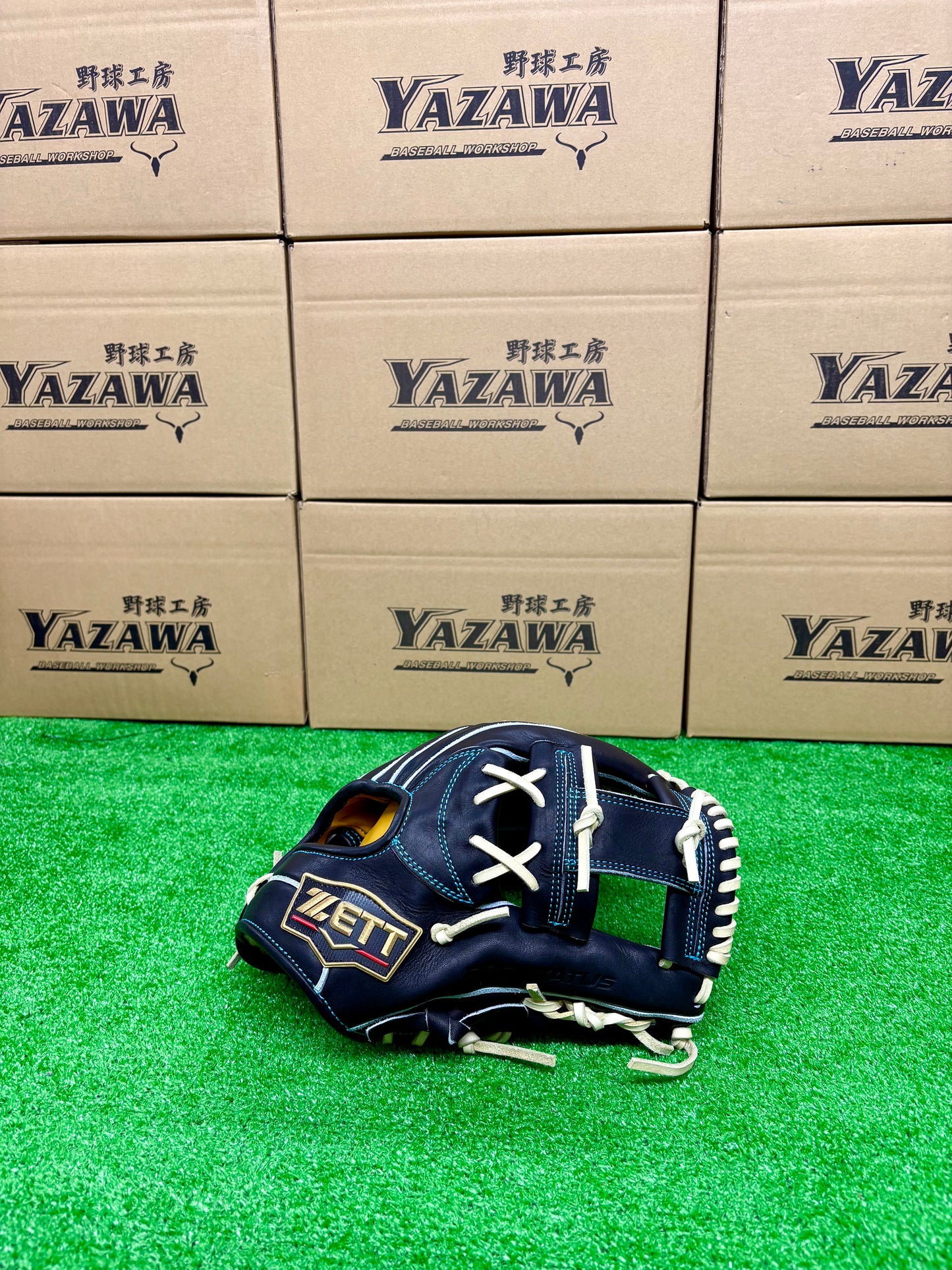 ZETT　限定硬式内野手用グラブ　BPROG765SG（LH）ブラック×パステルブラウン