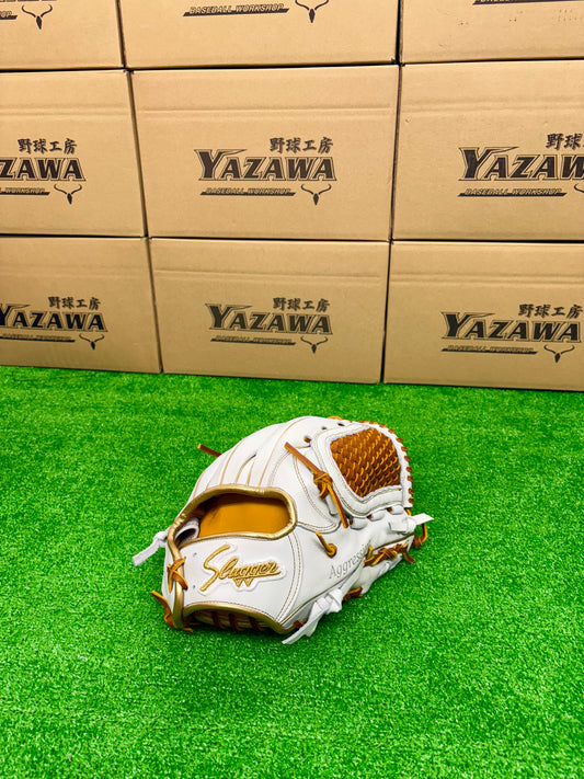 久保田スラッガー　店舗別注【型付け済み】軟式グラブKSN-T51　ホワイト×タン