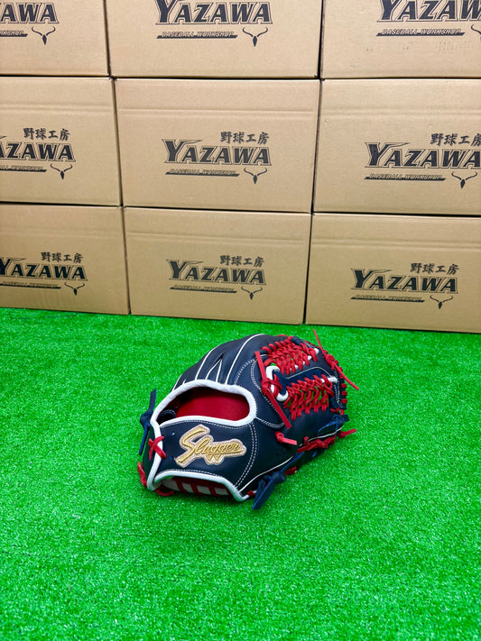 久保田スラッガー　店舗別注【型付け済み】JAPANモデル　軟式グラブ　KSN-M00　KSブラック×レッド