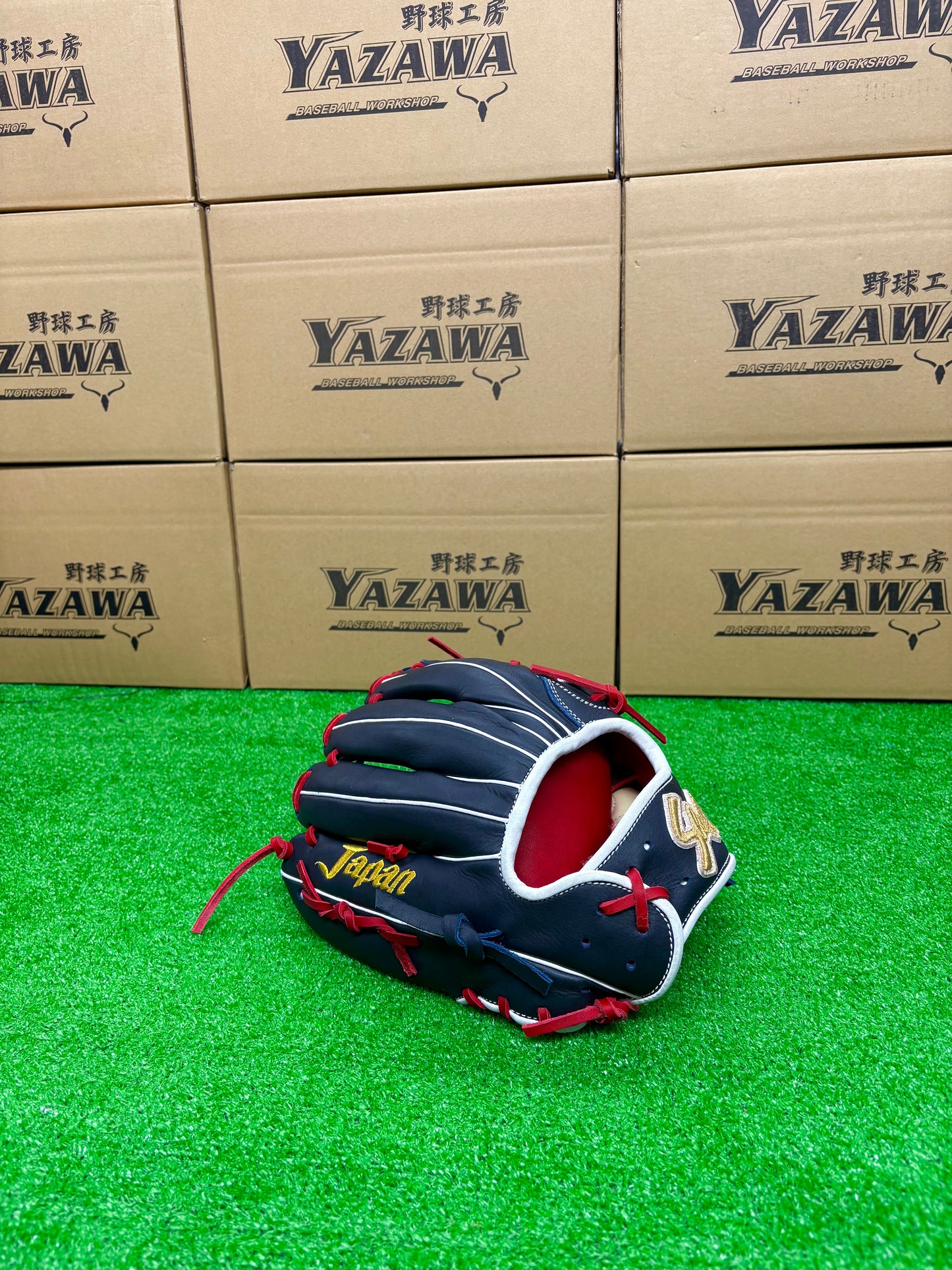 久保田スラッガー　店舗別注【型付け済み】JAPANモデル　軟式グラブ　KSN-M00　KSブラック×レッド
