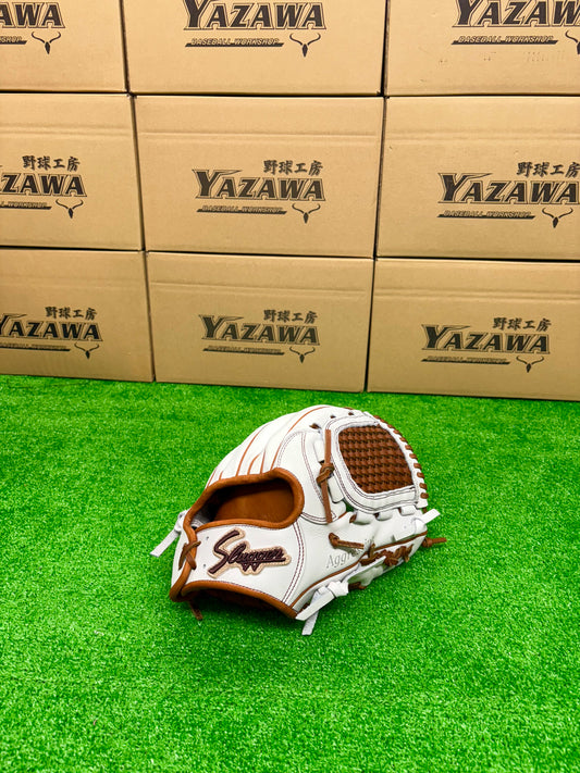 久保田スラッガー　店舗別注【型付け済み】軟式グラブKSN-DS1　ホワイト×ウッド