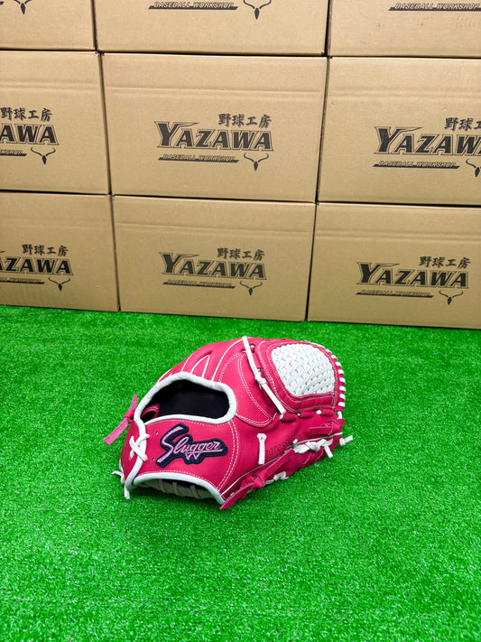 久保田スラッガー　店舗別注【型付け済み】軟式グラブKSN-M00 ピンク×ホワイト
