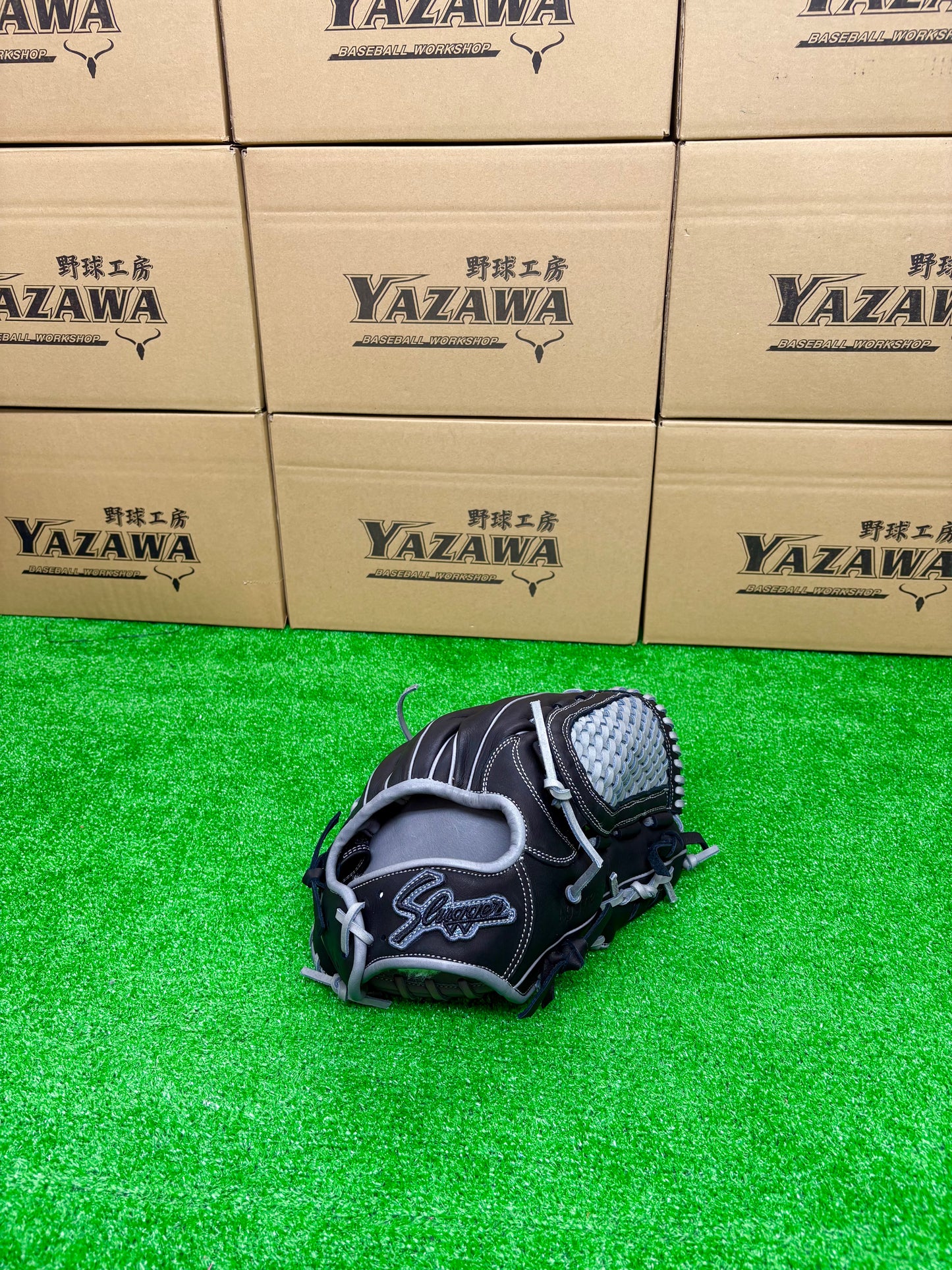 久保田スラッガー　店舗別注【型付け済み】軟式グラブKSN-L7S　ブラック×Dグレー