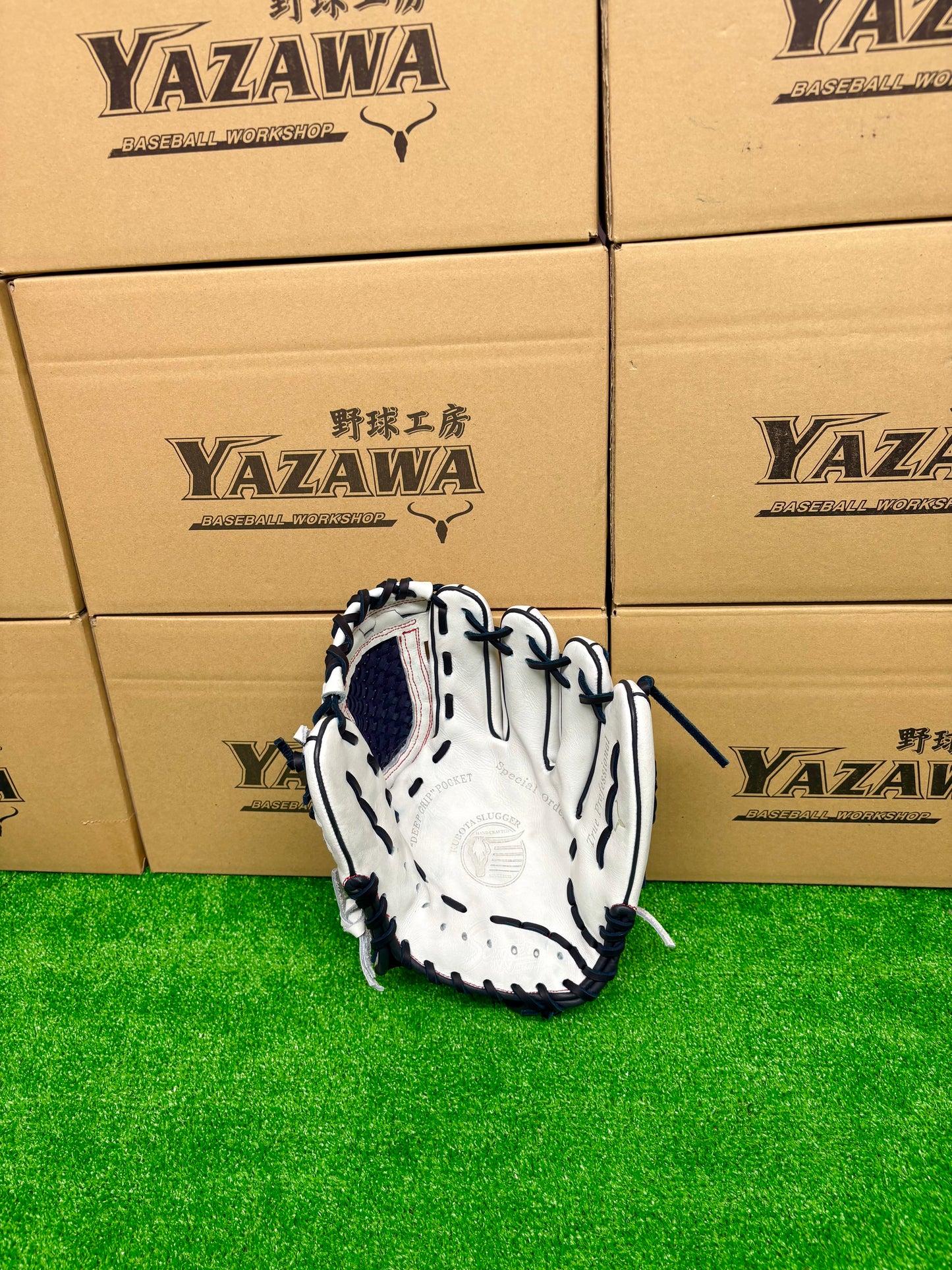 久保田スラッガー　店舗別注【型付け済み】JAPANモデル軟式グラブ　KSN-L7S　ホワイト×KSブラック