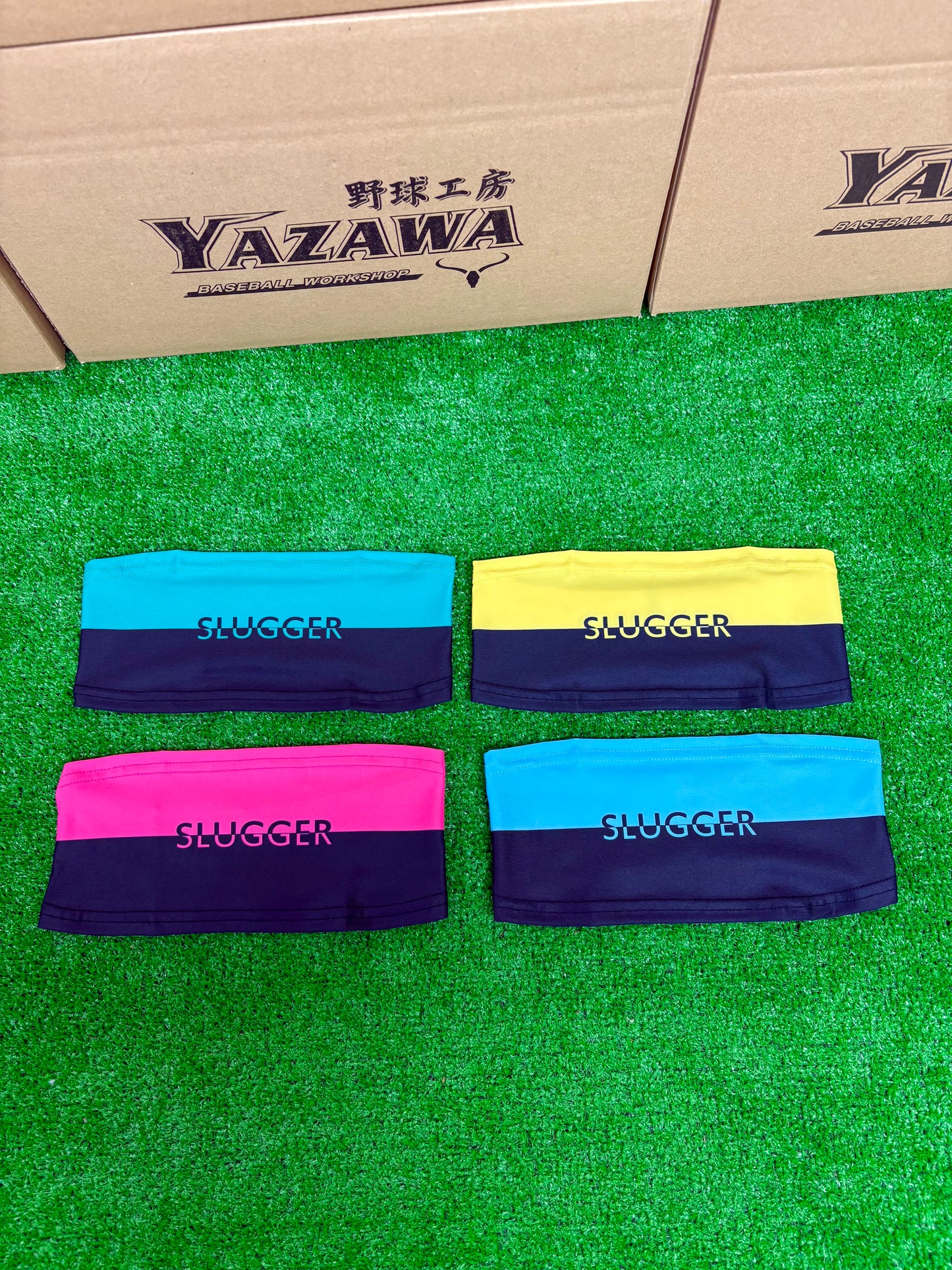 久保田スラッガー　限定ヘッドバンド（ピンク×ブラック／水色×ブラック／エメラルド×ブラック／イエロー×ブラック）