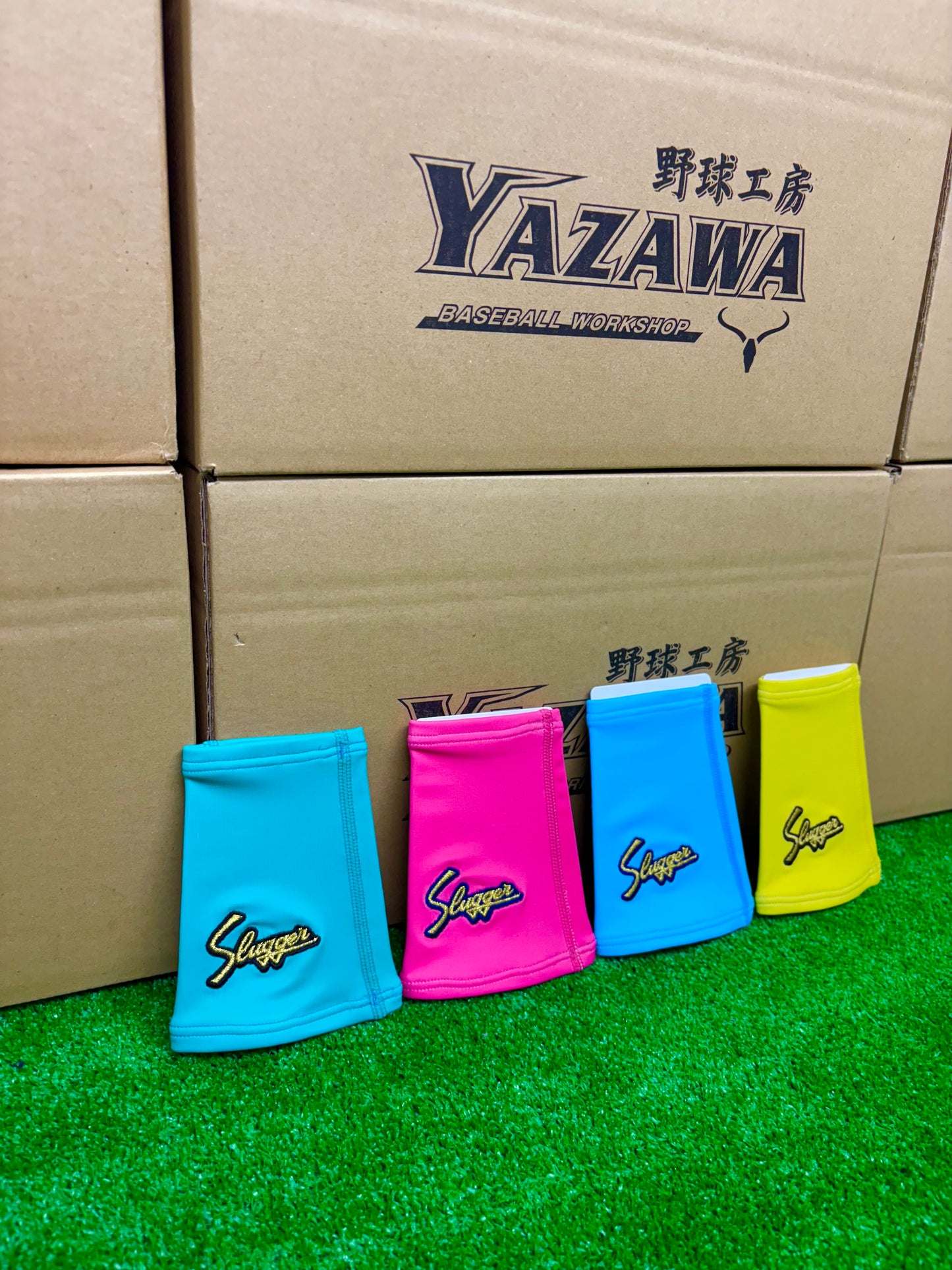 久保田スラッガー　限定リストバンド　ピンク／水色／エメラルド／イエロー