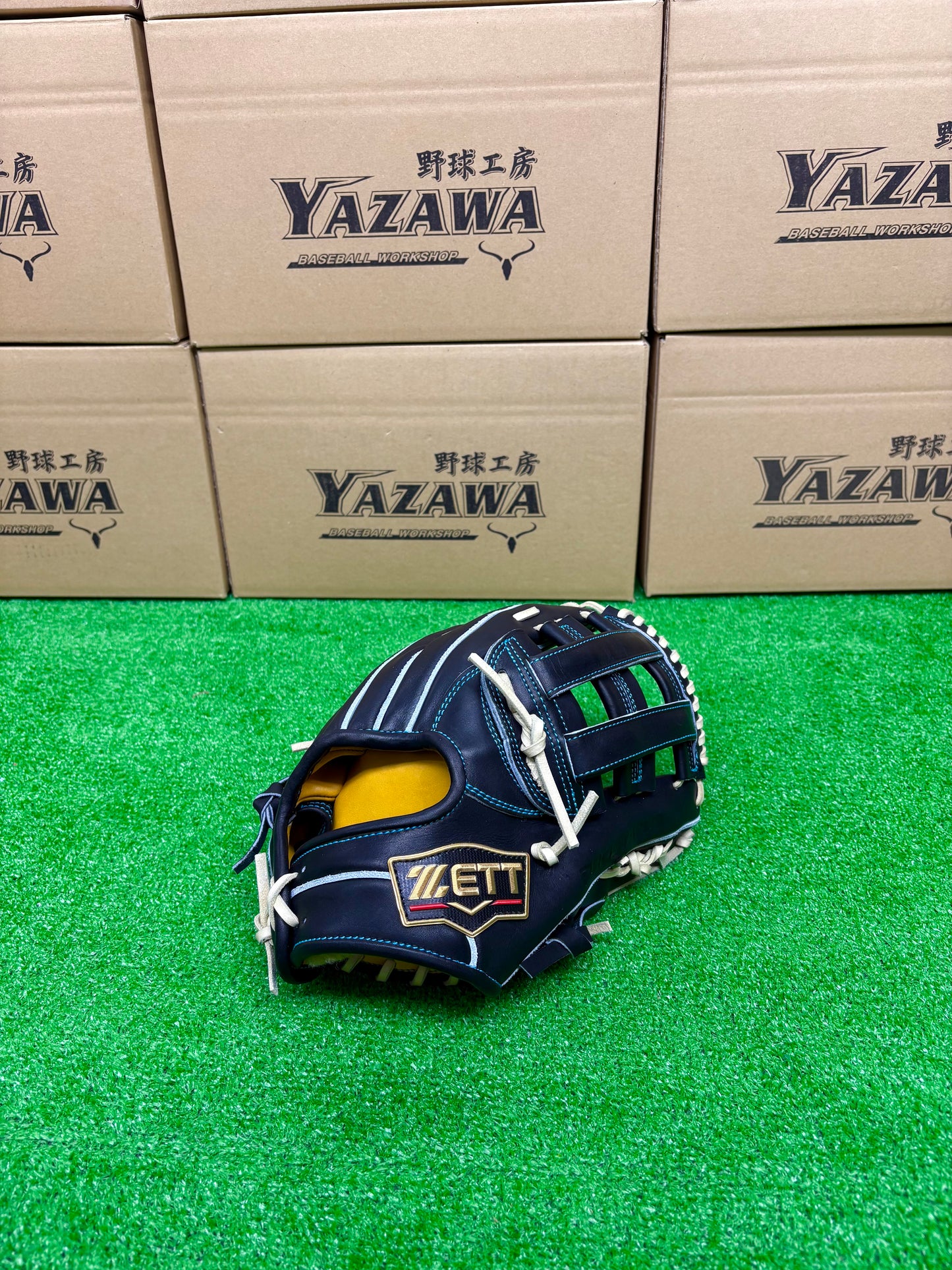 ZETT　【型付け済み】限定硬式内野手用グラブ　BPROG285SG（LH）ブラック×パステルブラウン