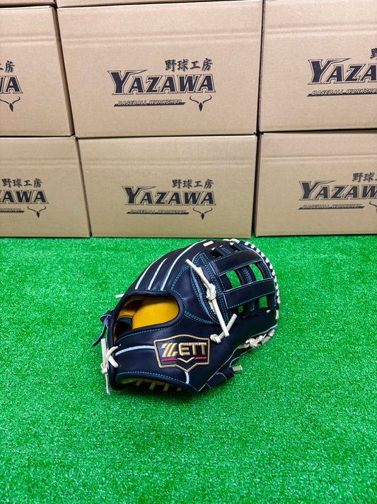 ZETT　【型付け済み】限定硬式内野手用グラブ　BPROG285SG（LH）ブラック×パステルブラウン