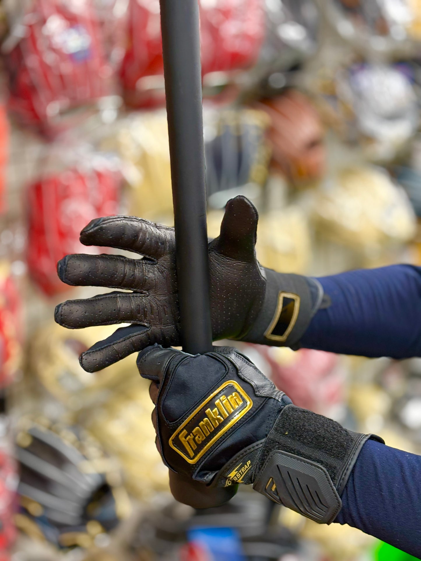 Franklin バッティング手袋　POWERSTRAP INFINITY SERIES BATTING GLOVES（ブラック×ゴールド）
