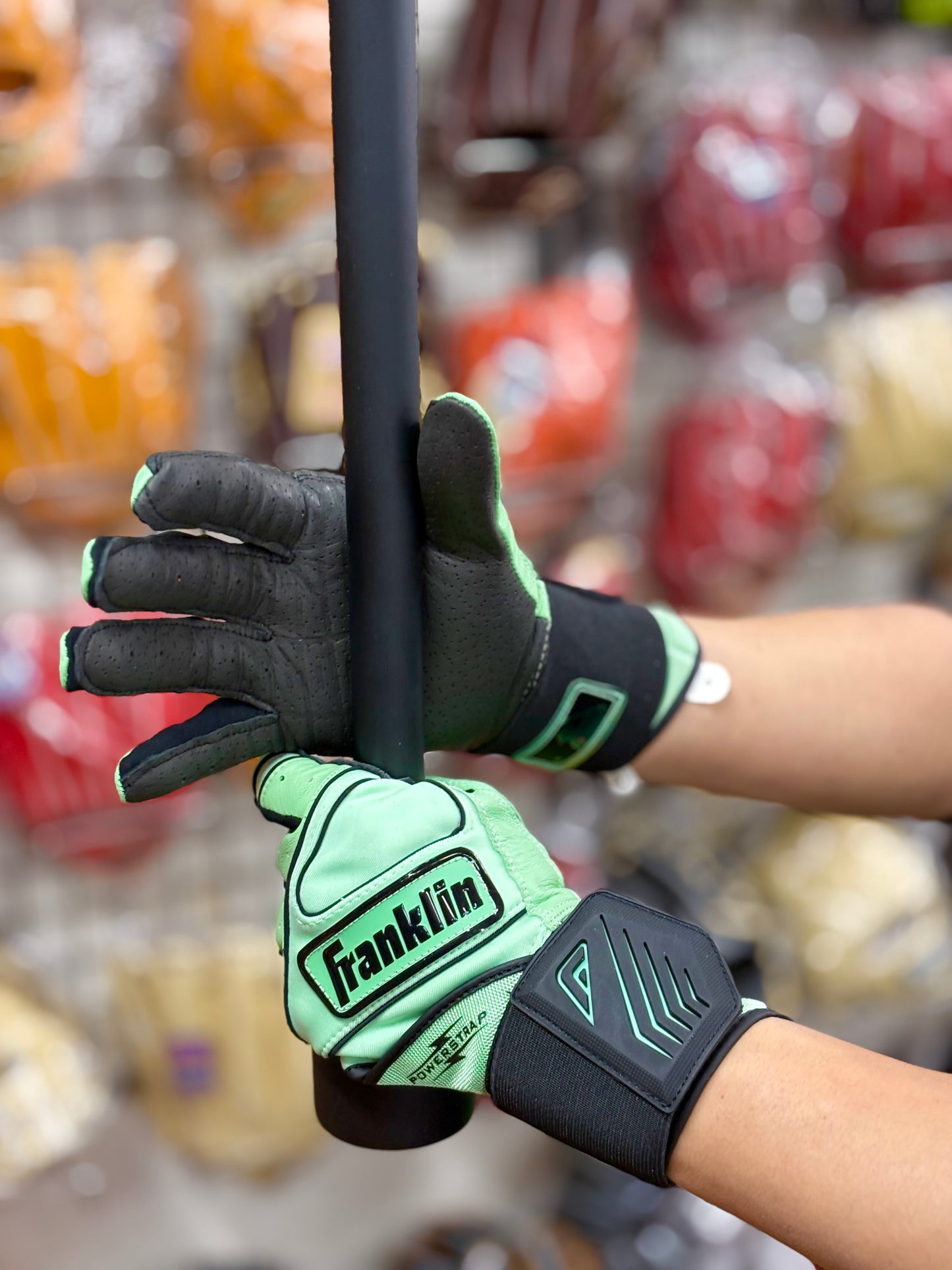Franklin バッティング手袋  POWERSTRAP INFINITY SERIES BATTING GLOVES（ミント×ブラック）