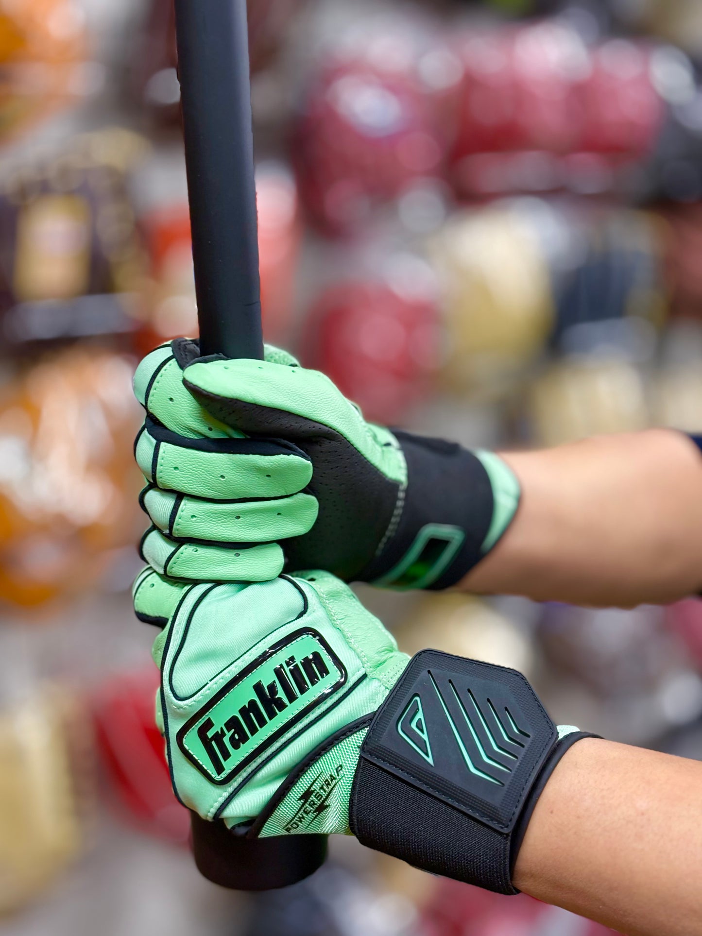 Franklin バッティング手袋  POWERSTRAP INFINITY SERIES BATTING GLOVES（ミント×ブラック）
