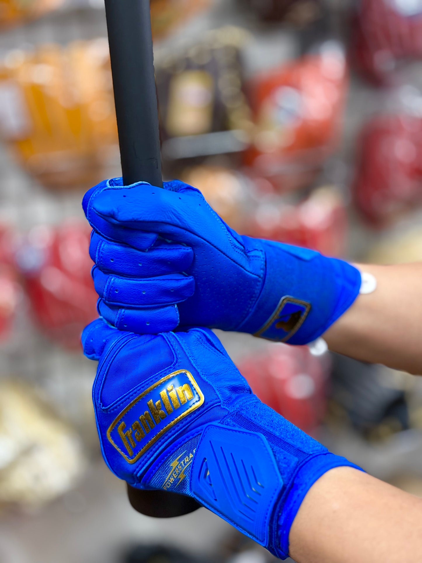Franklin バッティング手袋  POWERSTRAP INFINITY SERIES BATTING GLOVES（ロイヤル×ゴールド）