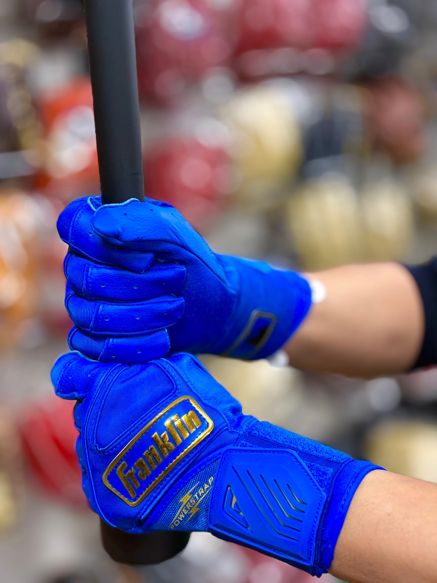 Franklin バッティング手袋  POWERSTRAP INFINITY SERIES BATTING GLOVES（ロイヤル×ゴールド）