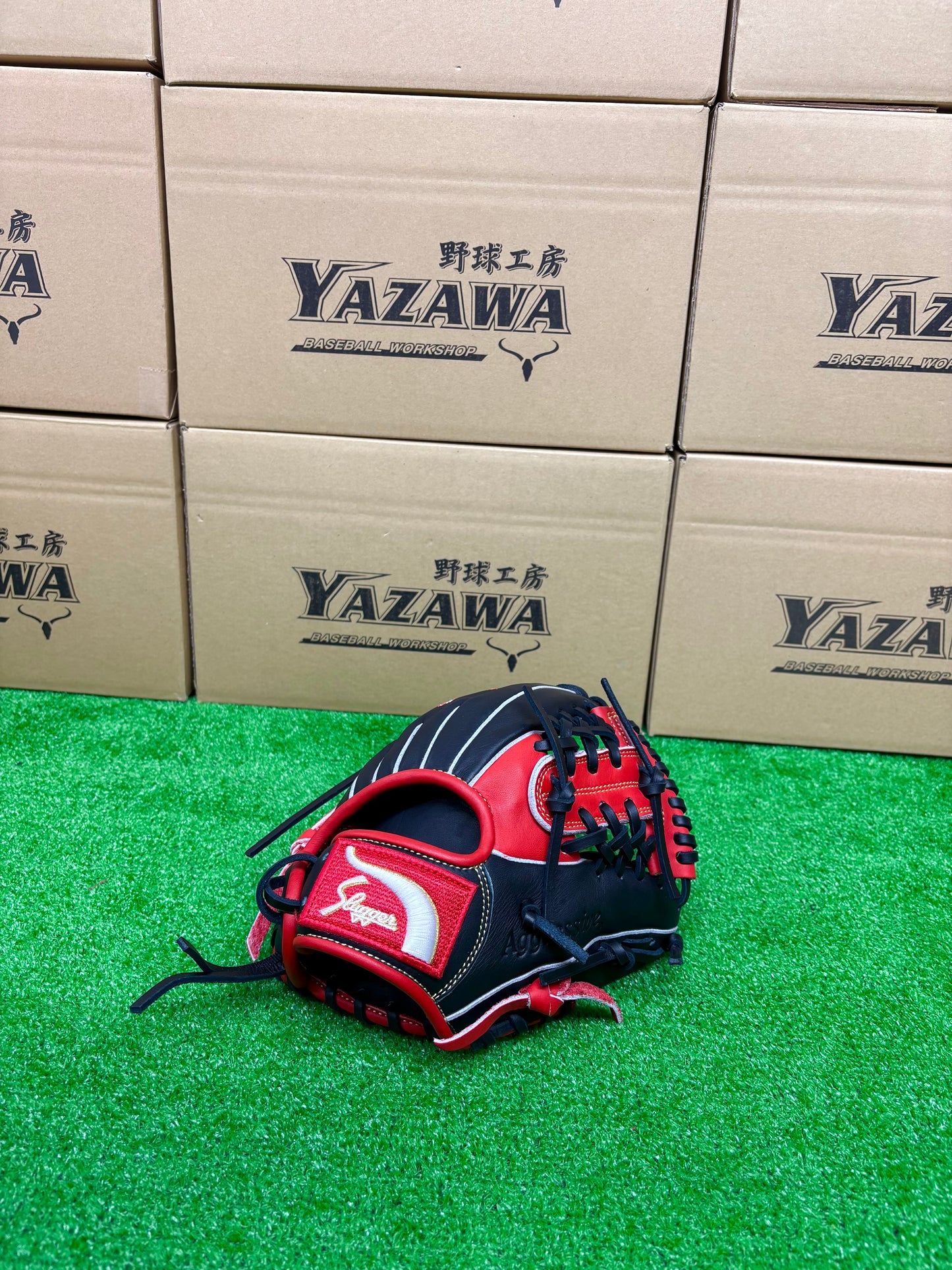 久保田スラッガー　限定少年軟式用グラブ　KSN-J7型 レッド×ブラック