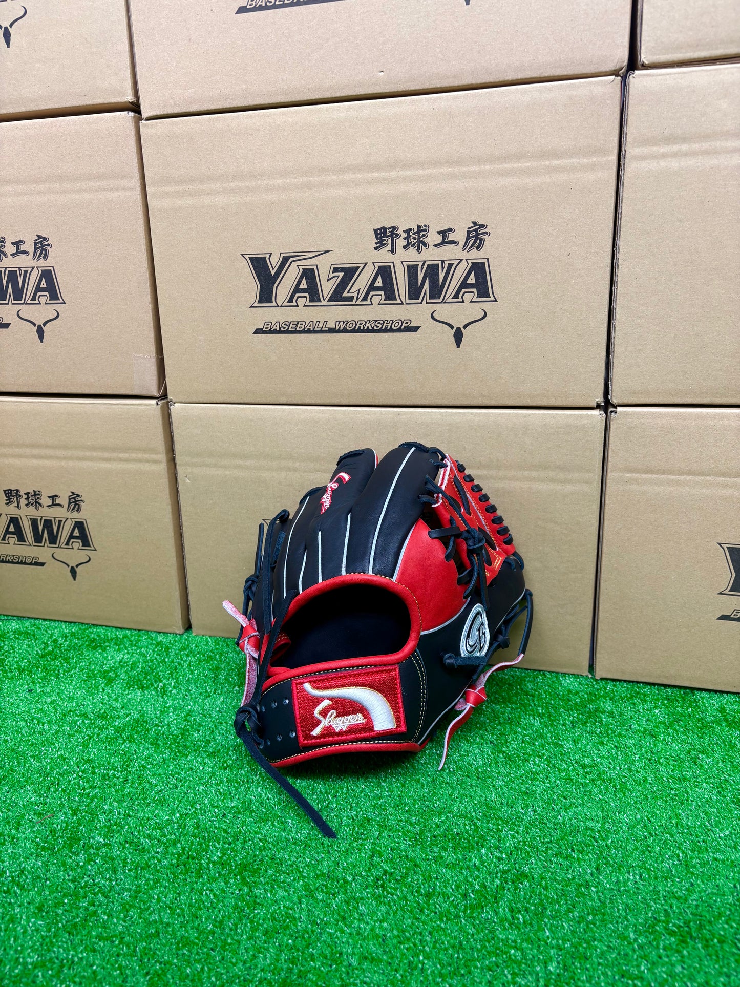 久保田スラッガー　限定トレーニンググラブ　KSN-PROB型 レッド×ブラック