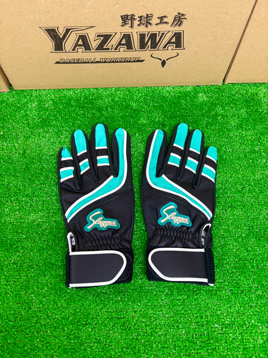 久保田スラッガー　限定バッティング用手袋　S-707K（ブラック×エメラルド）