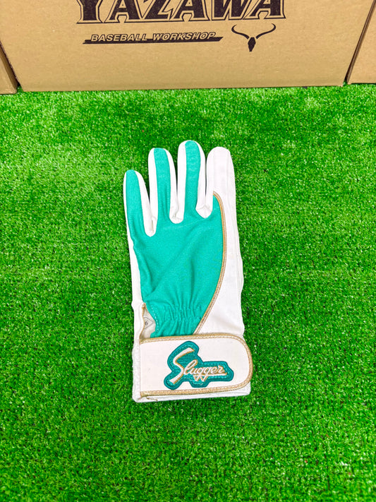 久保田スラッガー　限定守備用手袋　S-70（ホワイト×エメラルド)
