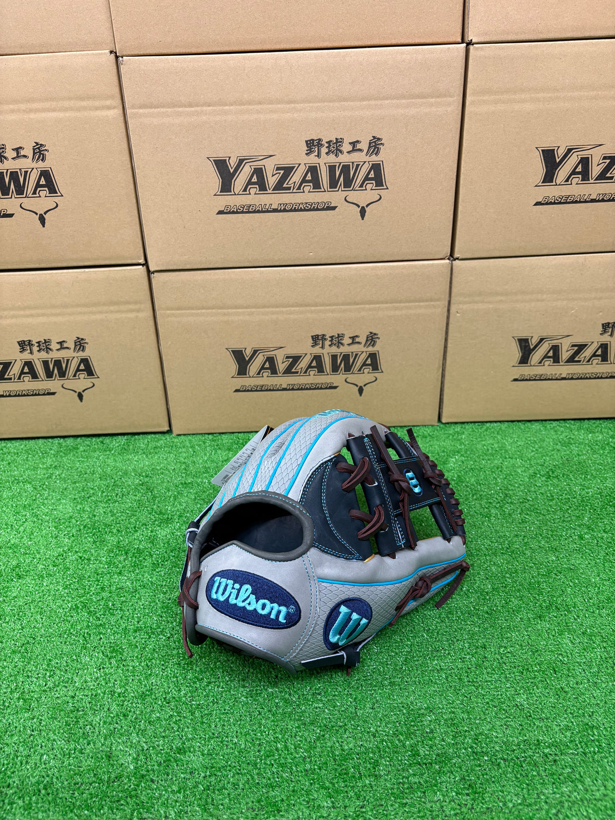 Wilson　軟式内野手用グラブ 【1723型】　ネイビー×グレーSSS