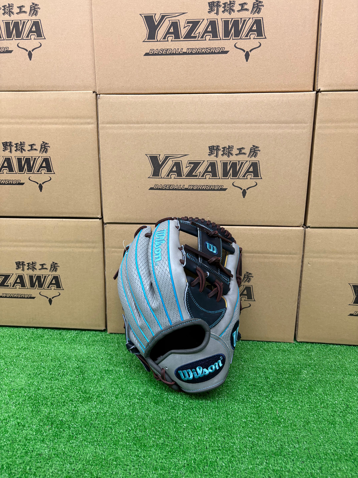 Wilson　軟式内野手用グラブ 【1723型】　ネイビー×グレーSSS