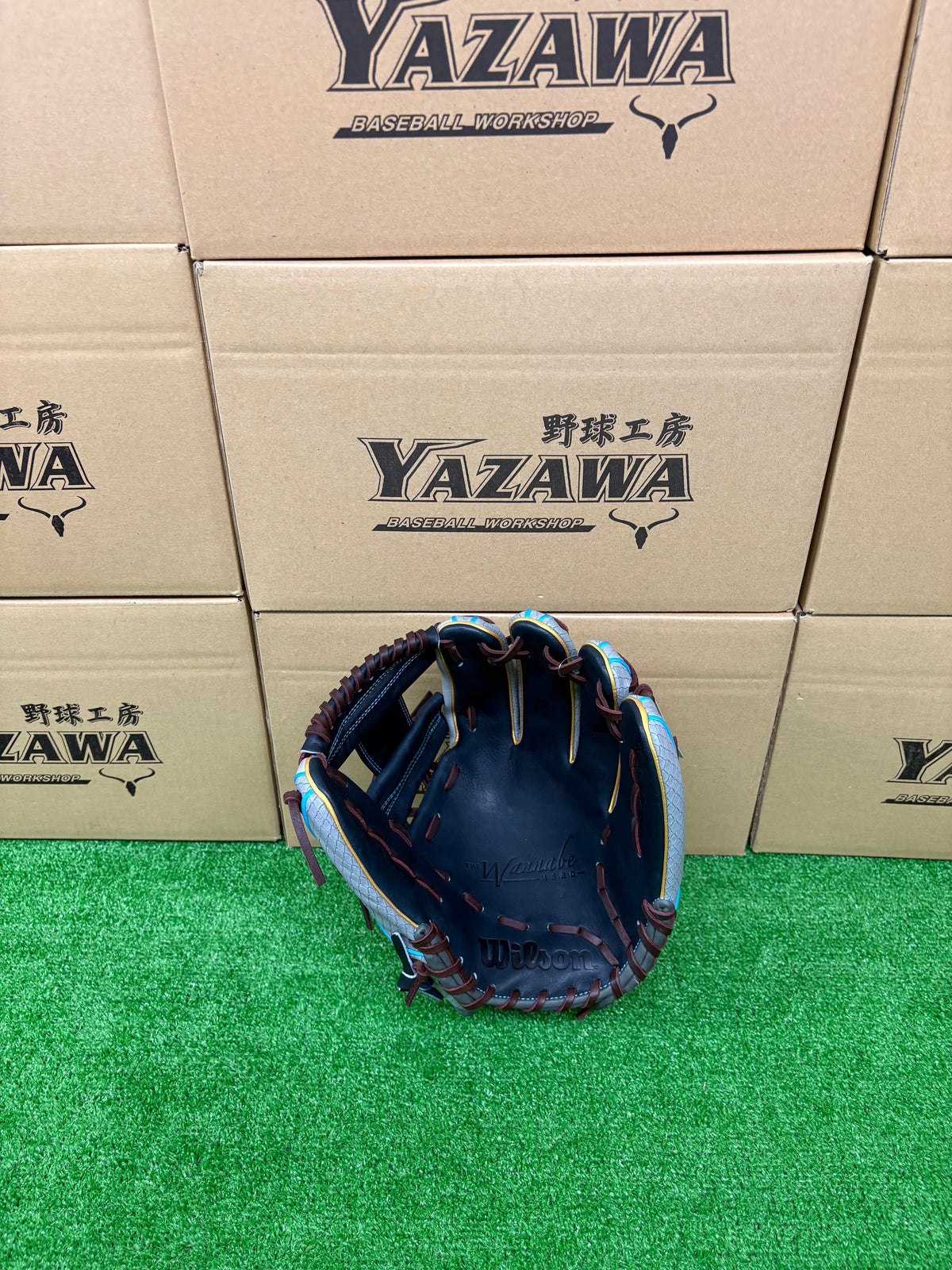 Wilson　軟式内野手用グラブ 【87型】　ネイビー×グレーSSS
