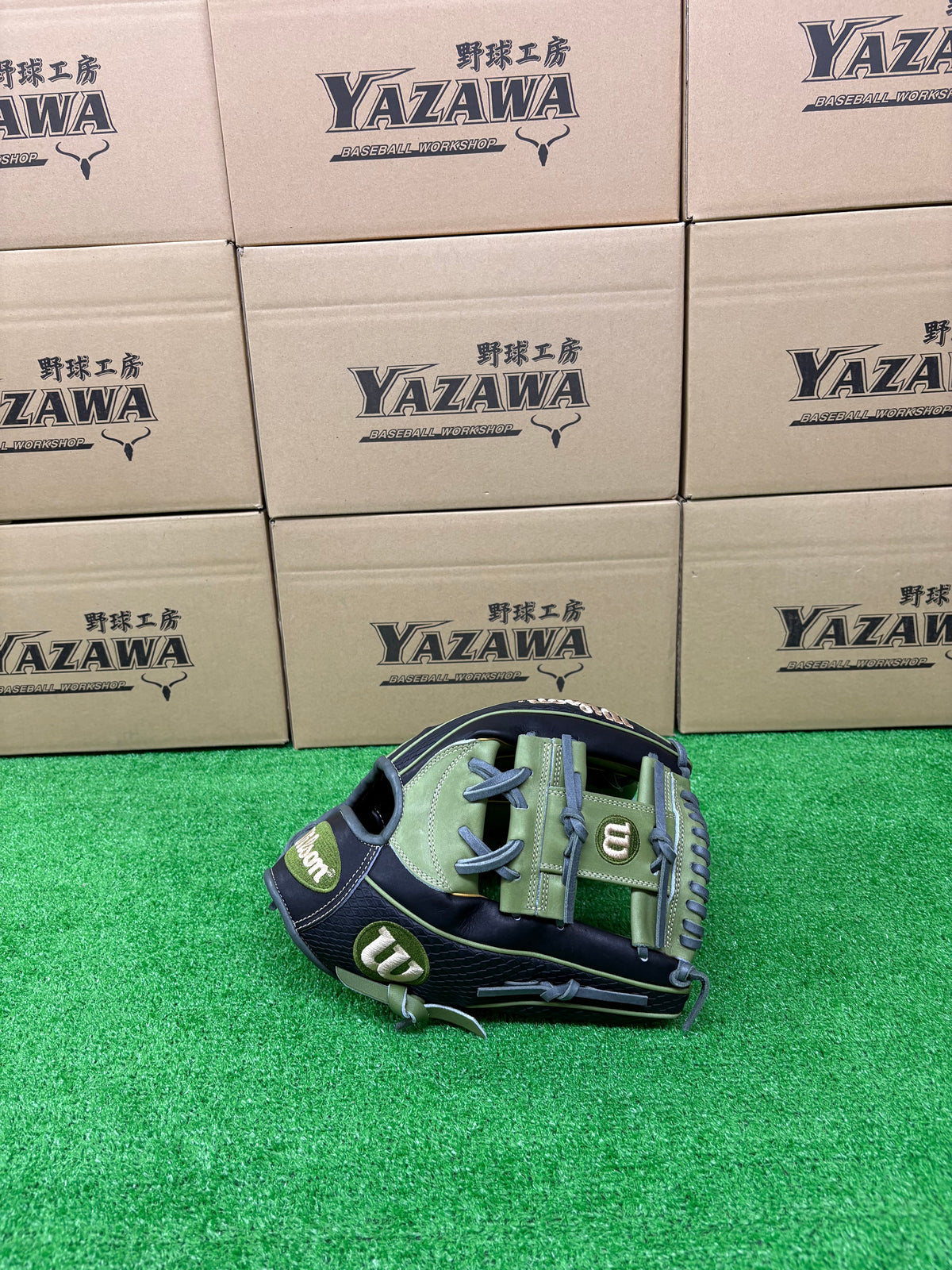Wilson　軟式内野手用グラブ 【87型】　ミリタリーグリーン×ブラックSSS