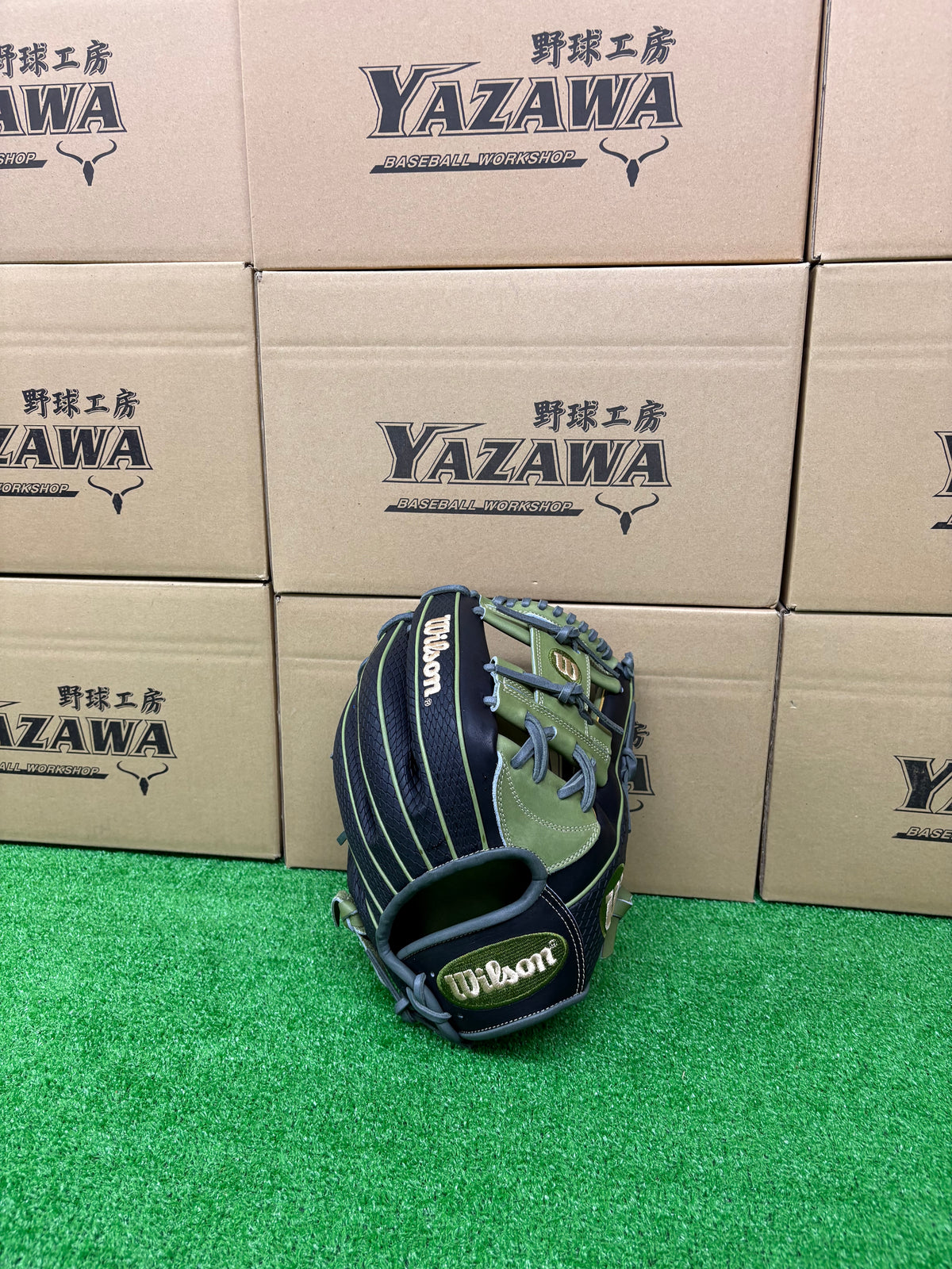 Wilson　軟式内野手用グラブ 【87型】　ミリタリーグリーン×ブラックSSS