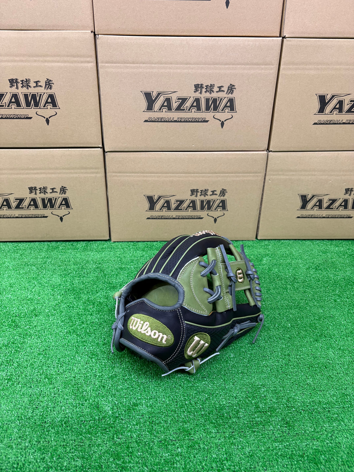 Wilson　軟式内野手用グラブ 【1723型】　ミリタリーグリーン×ブラックSSS