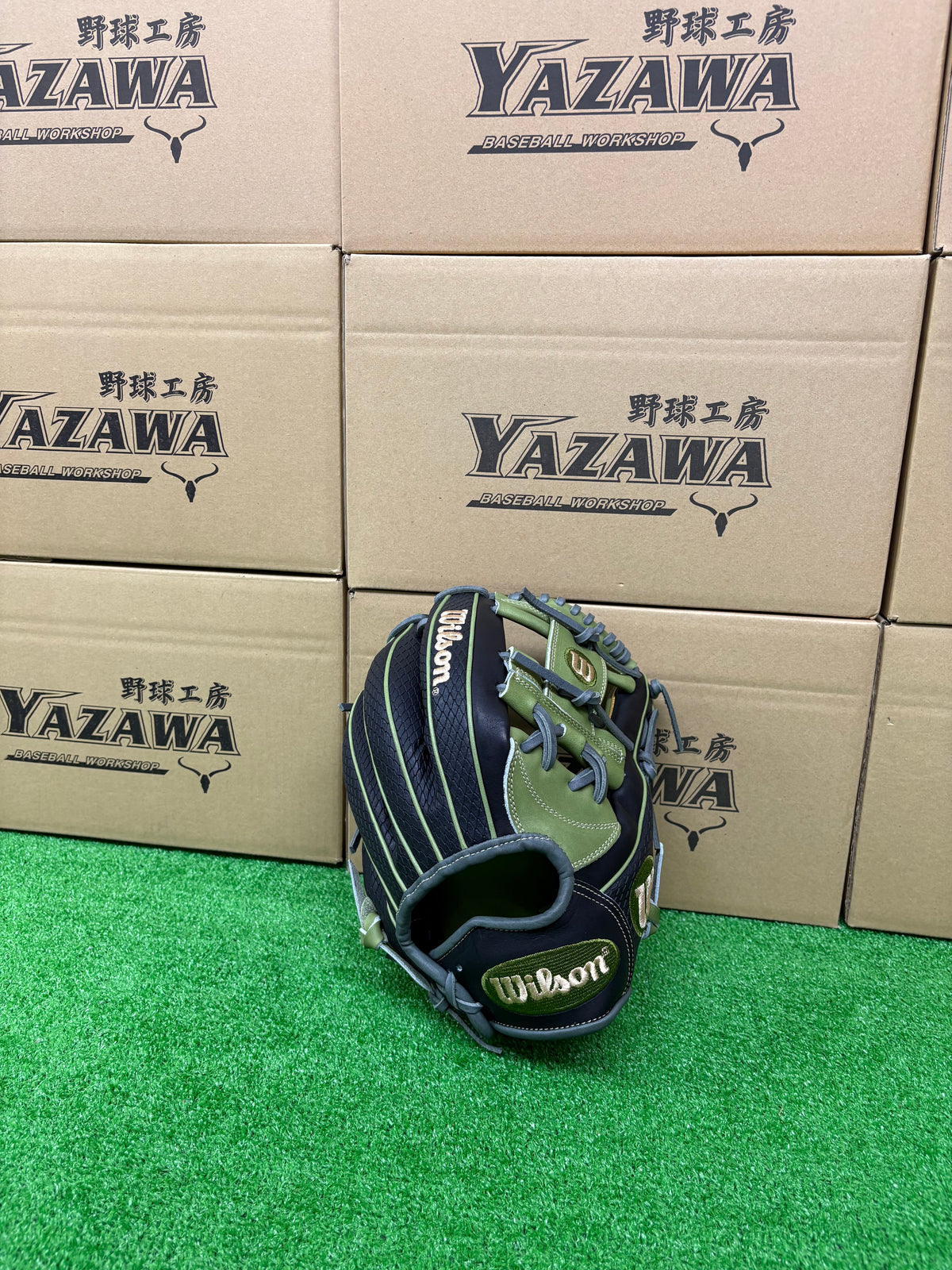 Wilson　軟式内野手用グラブ 【1723型】　ミリタリーグリーン×ブラックSSS