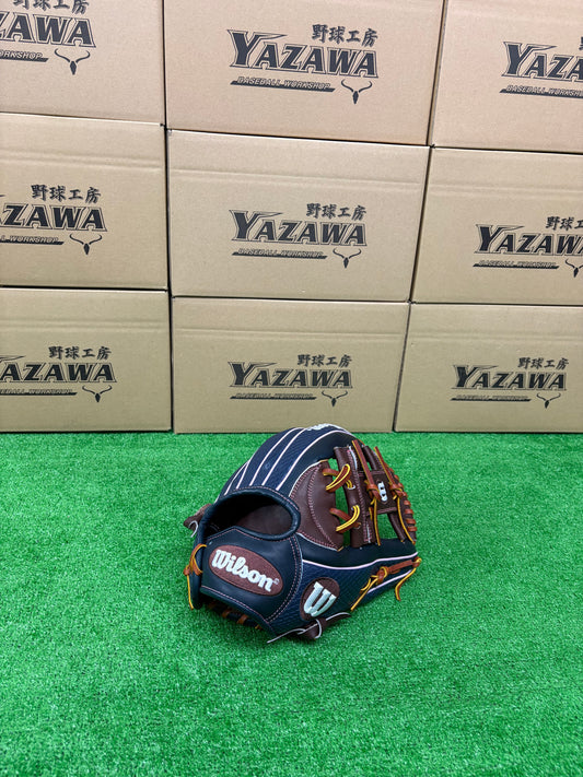 Wilson　軟式内野手用グラブ 【87型】　Dブラウン×ネイビーSSS